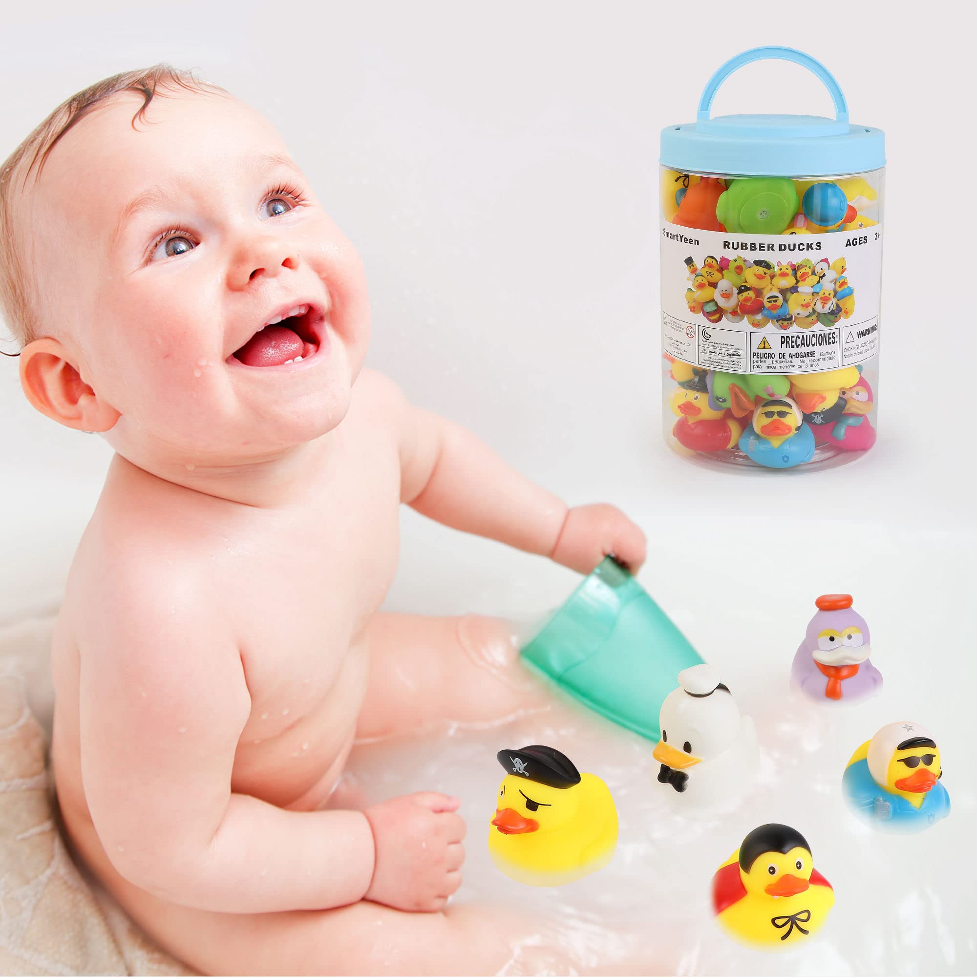 30-Piece Assorted Rubber Duck Bath Toys for Toddlers 1-3 Years - Soft Baby Pool & Bathtime Fun - Perfect Birthday Gift for Kids - Great for Bath Time, Pool Parties & Sensory Play