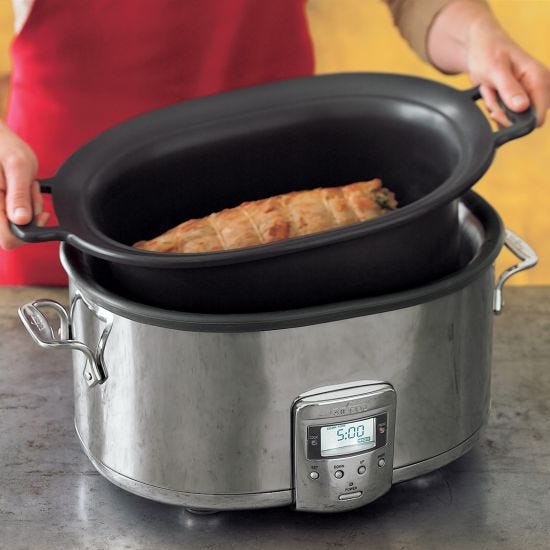 7Qt Deluxe Slow Cooker - Programmable Digital Crock Pot with Timer & Auto Keep Warm - Perfect for Family Dinners, Meal Prep & Party Buffets