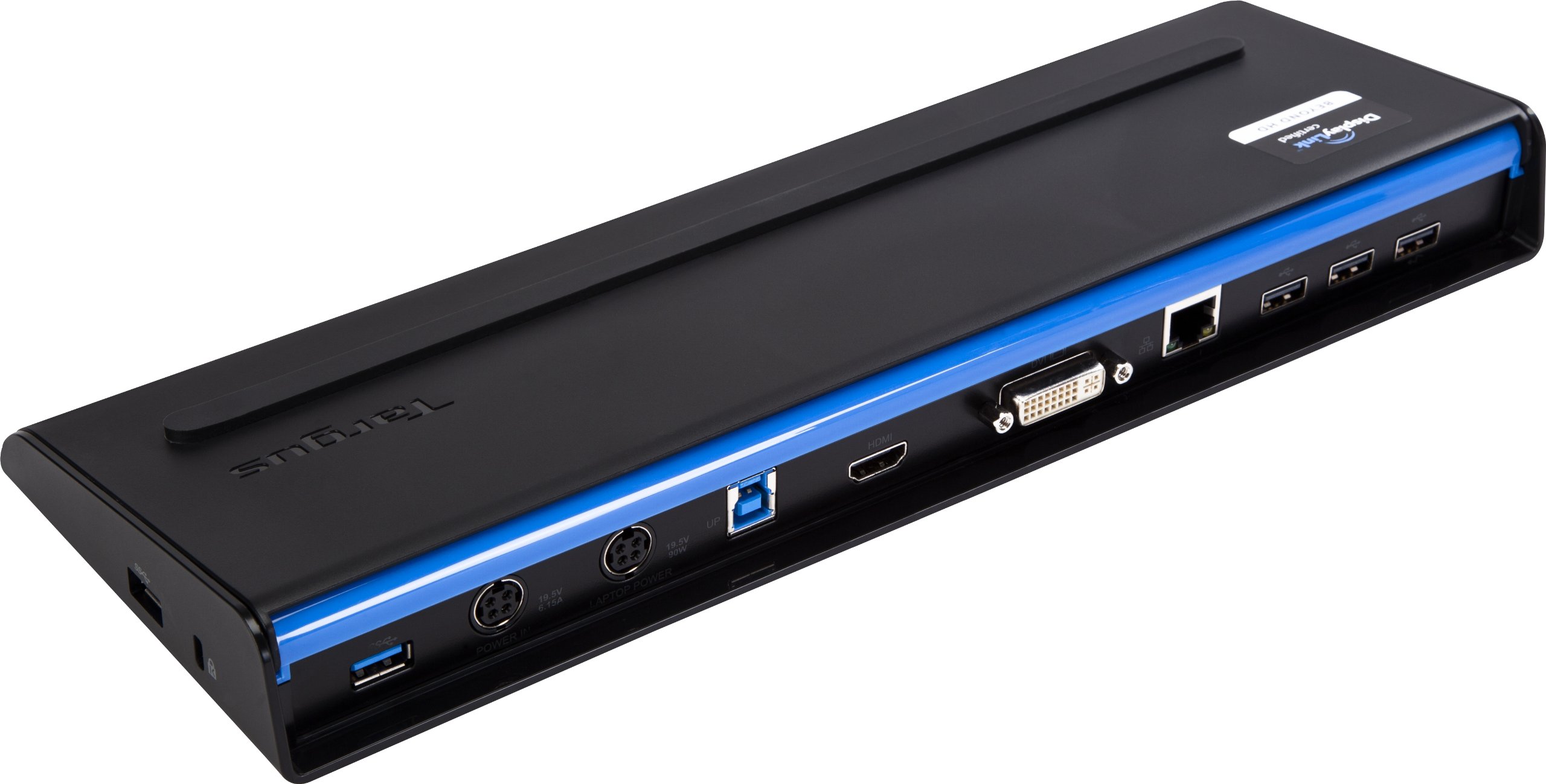 Targus Universal Dual Video Laptop Docking Station with 100W Charging, Audio, DVI/VGA/HDMI, 2 USB 3.0 & 4 USB 2.0 Ports - Compatible with PC, Mac, Android (ACP71USZ) - Perfect for Home Office, Remote Work & Multi-Monitor Setup
