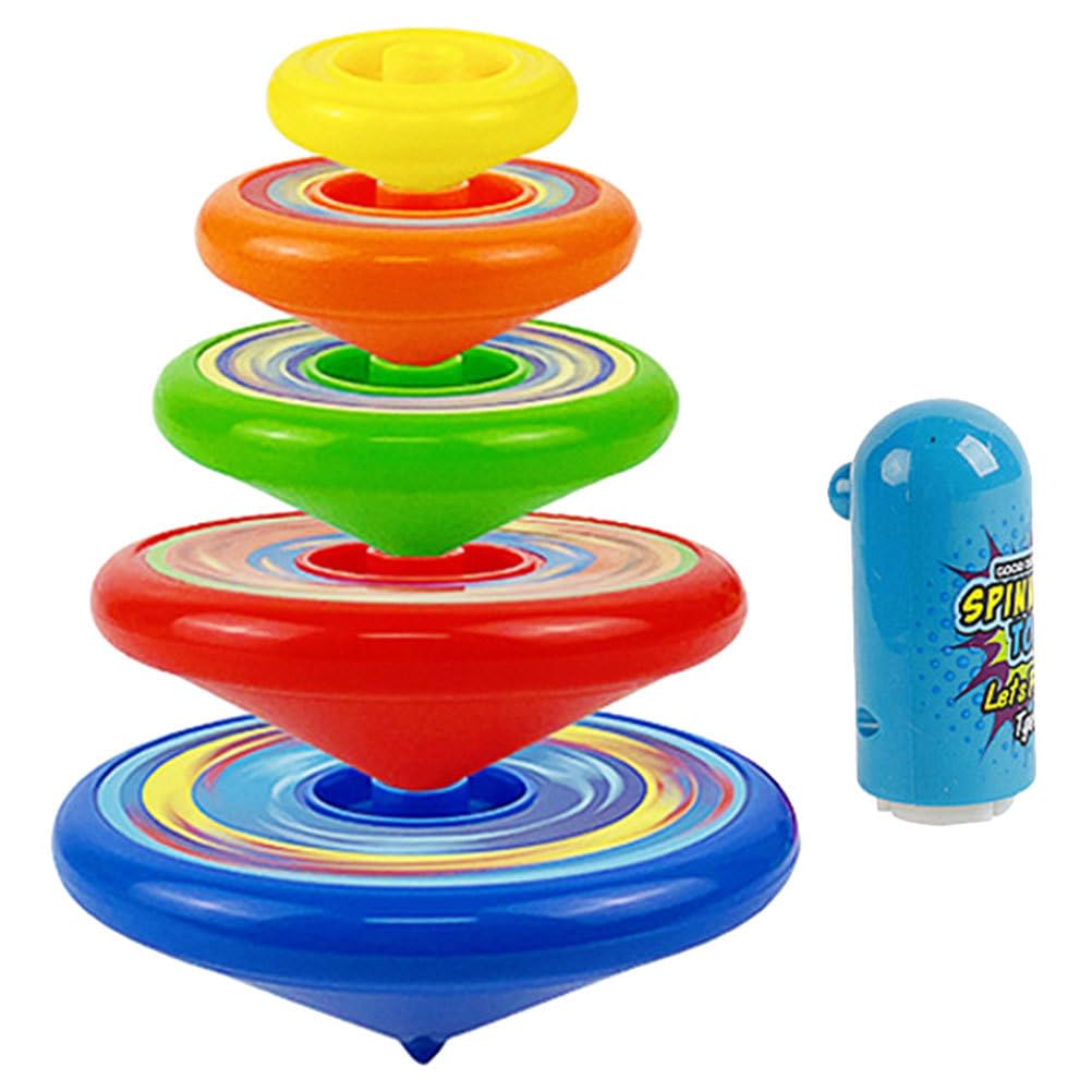 1 Set Stacking Tops Toys - Colorful Stackable Spinning Tops for Kids, Fun Educational STEM Toys for Boys & Girls - Perfect for Birthday Gifts, Classroom Activities & Family Game Night