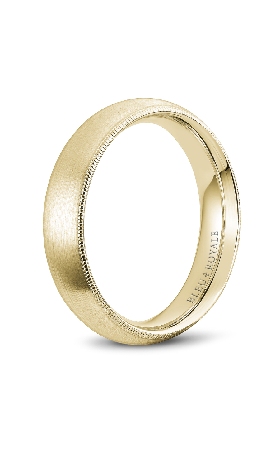 Bleu Royale Men's Wedding Band RYL 040Y65 - 14K Yellow Gold Classic Ring for Groom, Husband & Anniversary - Perfect for Weddings, Engagements & Special Occasions