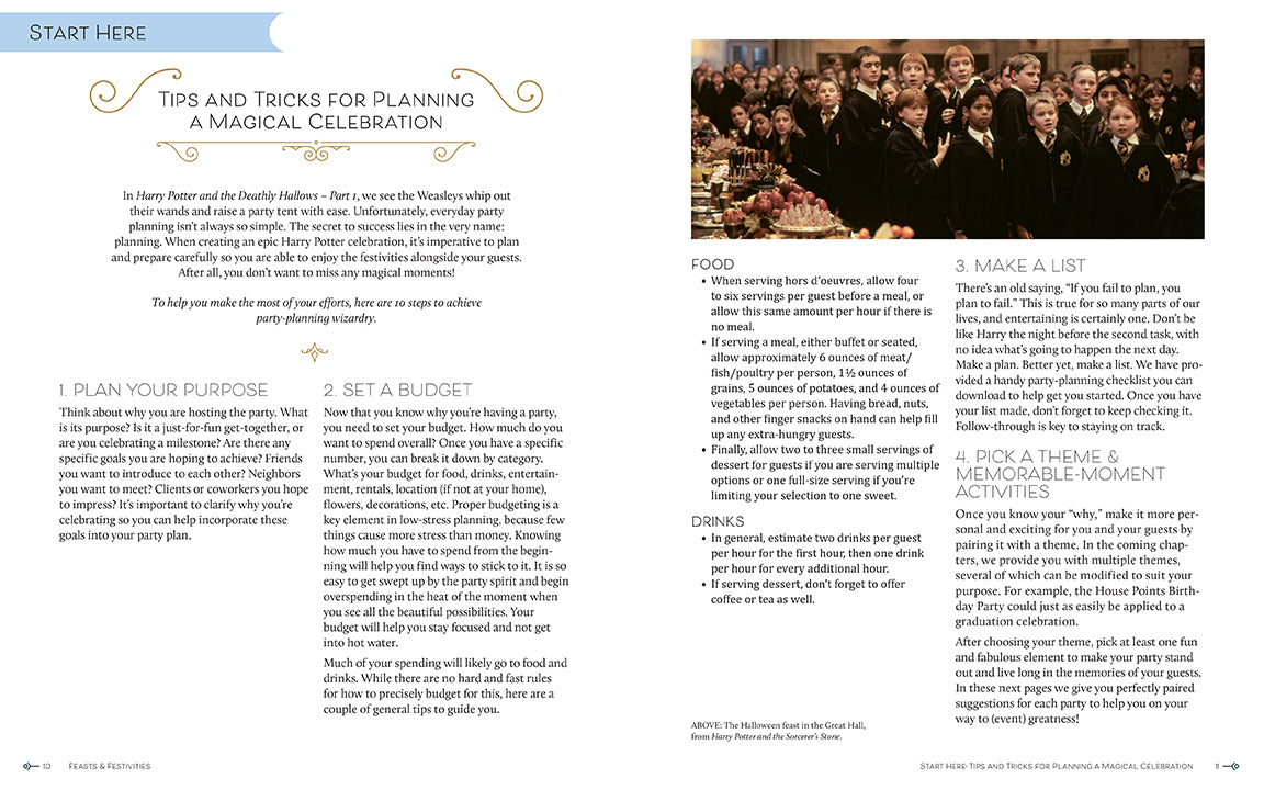 Harry Potter: Feasts & Festivities - Official Wizarding World Cookbook & Party Guide | Perfect for Harry Potter Themed Parties, Movie Nights & Holiday Celebrations