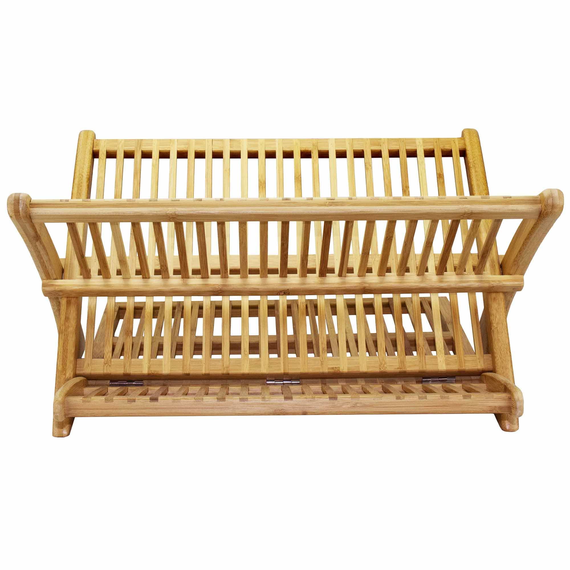 Collapsible Dish Drying Rack - Space Saving Expandable Kitchen Organizer (19.75