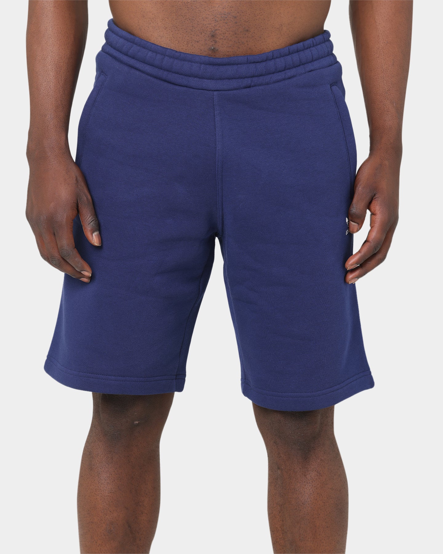 Adidas Essential Trefoil Shorts for Men - Comfortable Athletic Running Shorts with Pockets - Perfect for Gym, Jogging & Casual Wear - Night Sky Blue