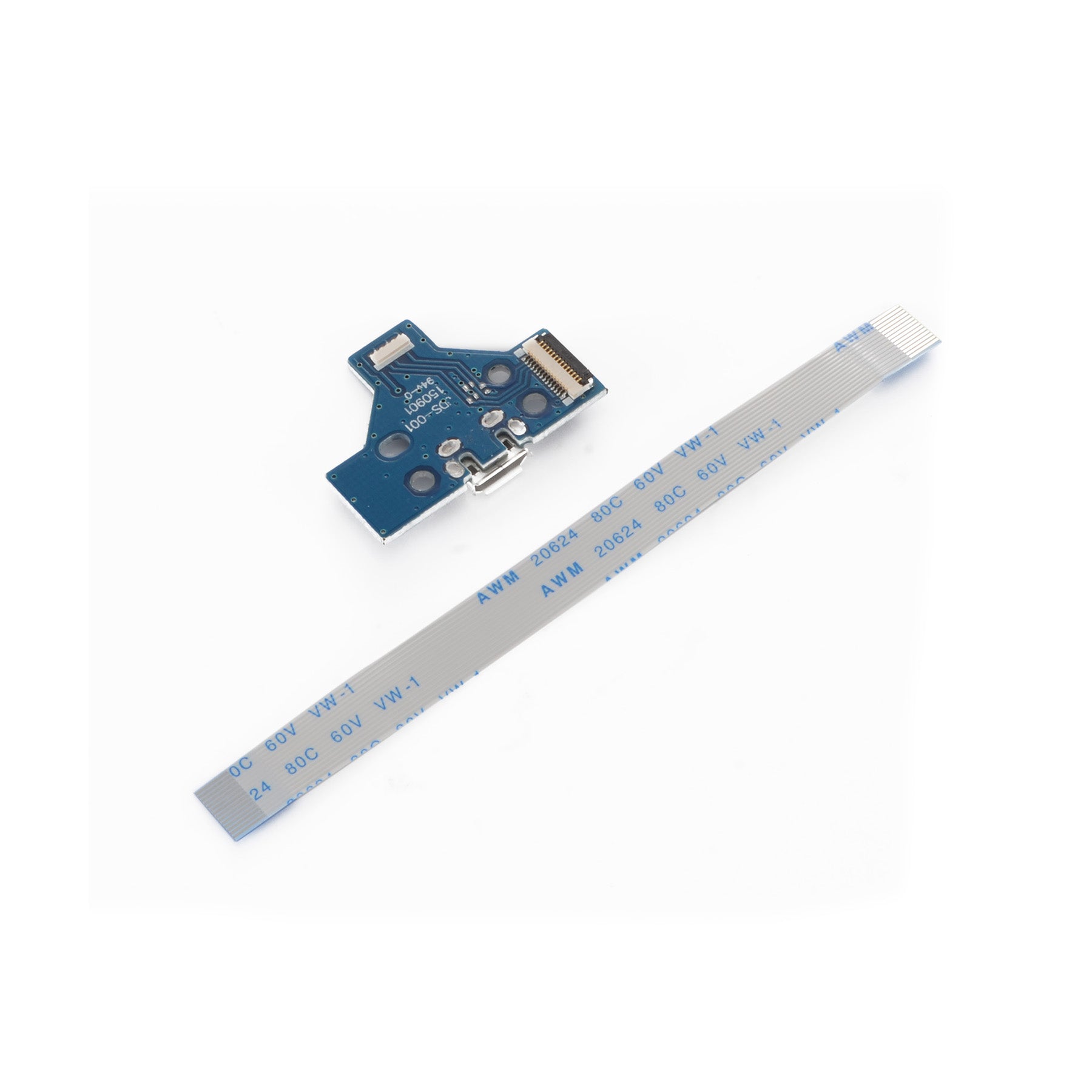eXtremeRate 5-Pack PS4 Controller Repair Kit - 14-Pin Charging Port PCB Board & Flex Cable Replacement Parts (GP4F0042) for DIY Fixes & Maintenance