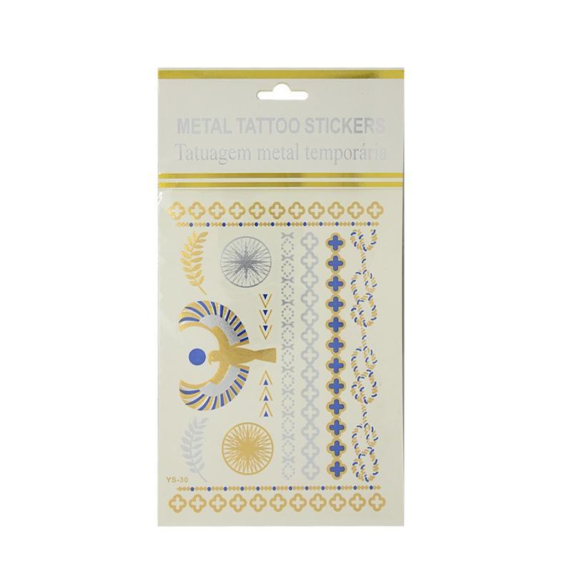 Metallic Temporary Tattoos for Women & Men - Shimmering Body Art Stickers for Parties, Festivals & Cosplay - Waterproof & Long Lasting