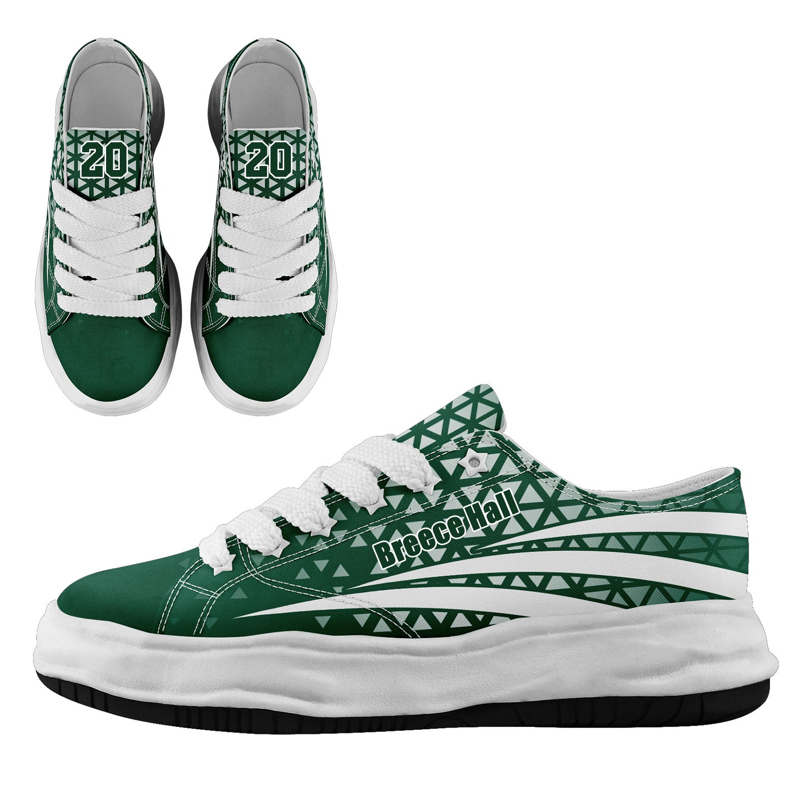 Custom Green & White New York Football Jersey with Matching Sports Shoes - Personalized Combo Set for Fans & Players | Game Day Outfit & Training Gear | D023031-28
