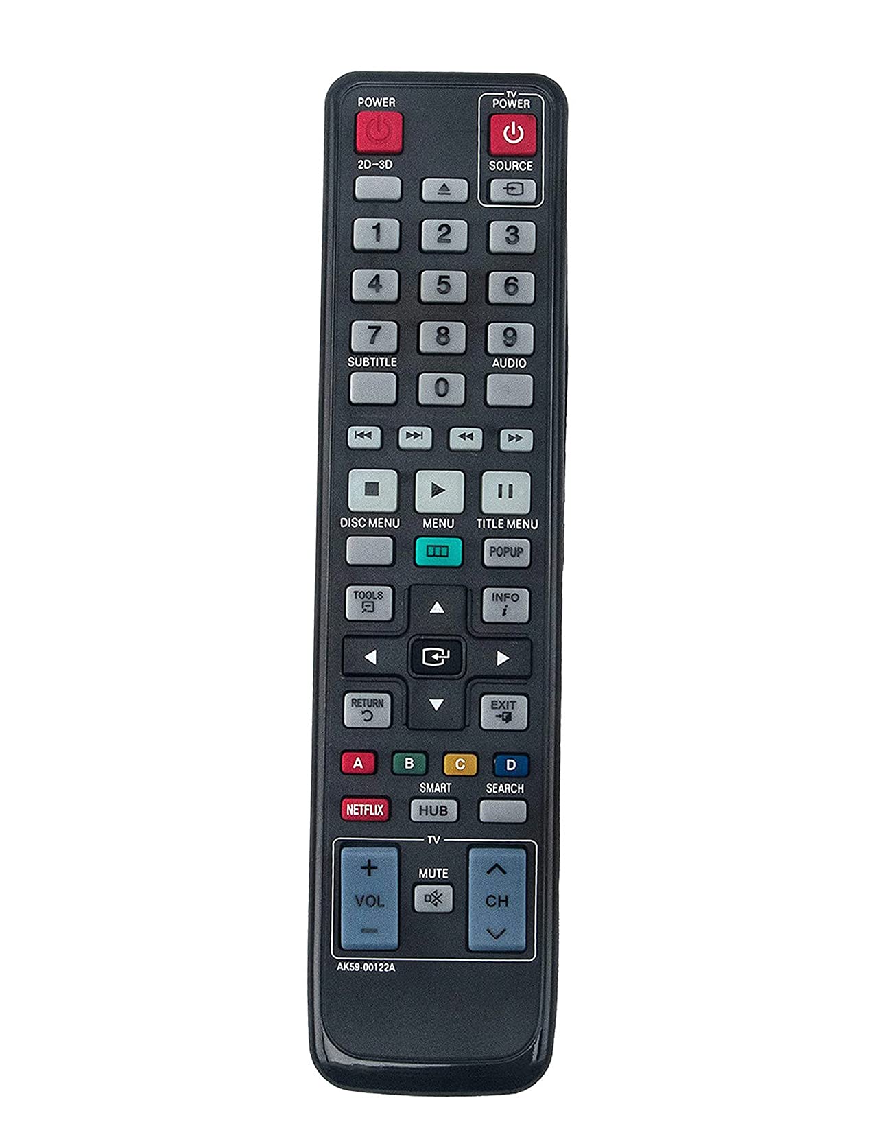 ALLIMITY AK59-00122A Replacement Remote Control Compatible with Samsung Smart Blu-ray Recorder BDD6700ZA BDD5500ZA BD-D5500/ZA BD-D5700/ZA BD-D6700 BD-D5500 BD-D5700 BD-D7000 BD-D7500 BDD7000ZA BDD7500ZA - Perfect for Home Theater & Entertainment System