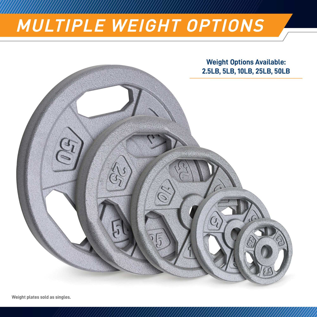 2.5lb Standard Size Grip Plate B5G 5502 - Perfect for Home Gym, Weight Training & Strength Exercises - Durable Fitness Equipment for Men & Women