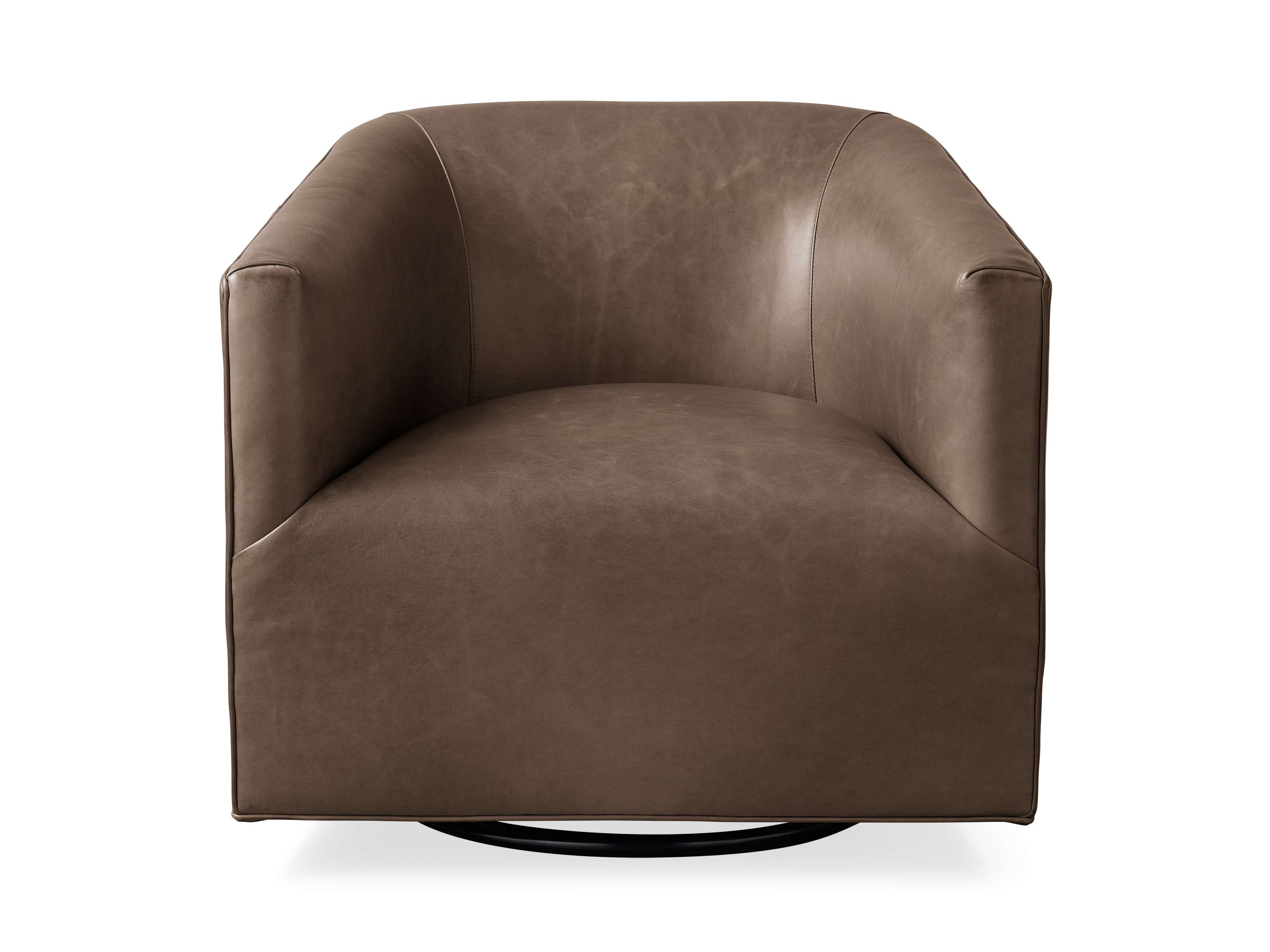 Ellison Genuine Leather Swivel Chair - Modern Office Chair with Adjustable Height & 360° Rotation - Perfect for Home Office, Study, and Conference Rooms