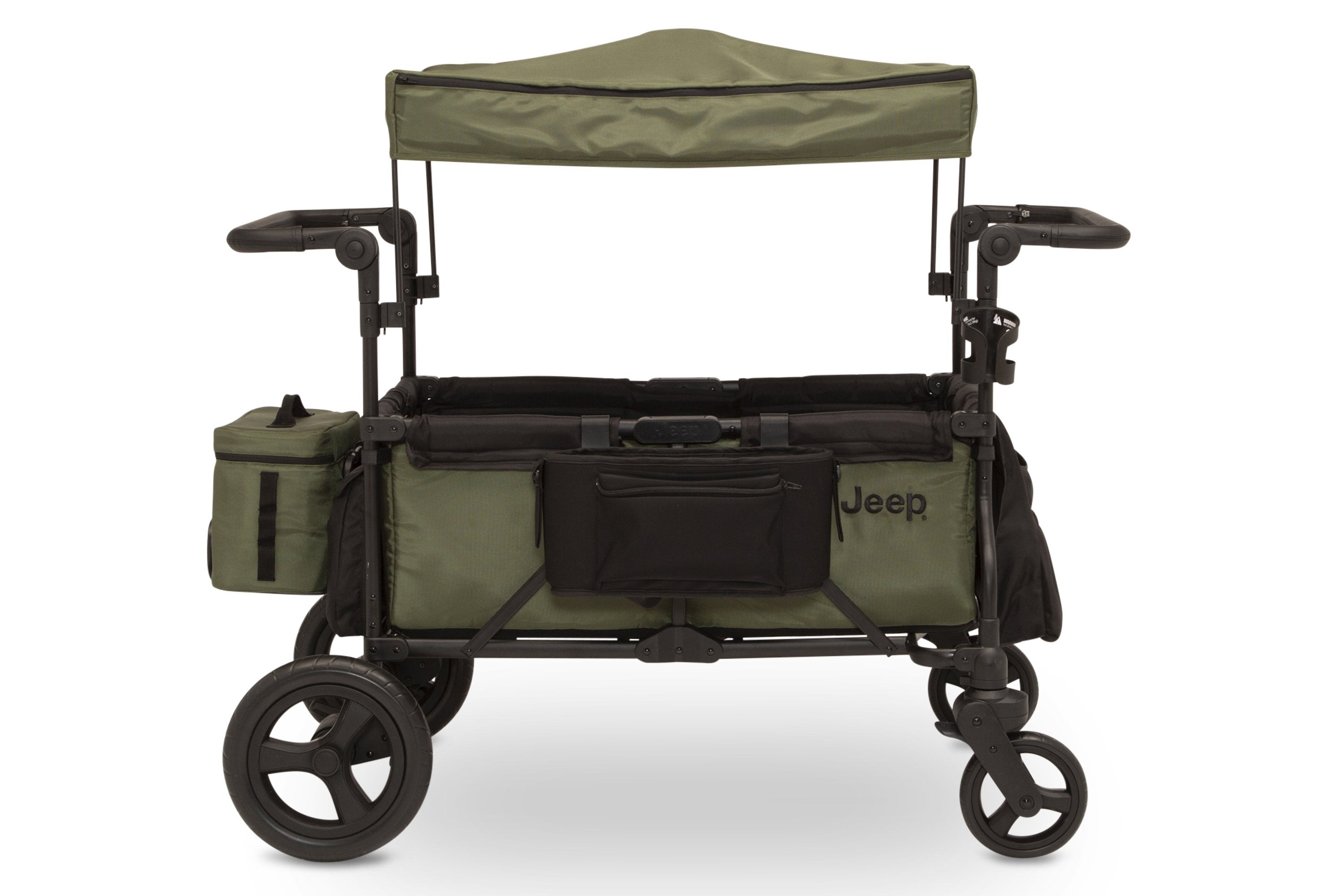 Jeep Wrangler Deluxe Stroller Wagon with Cooler Bag - All-Terrain Baby Stroller & Utility Wagon for Outdoor Adventures, Beach Trips, and Family Outings