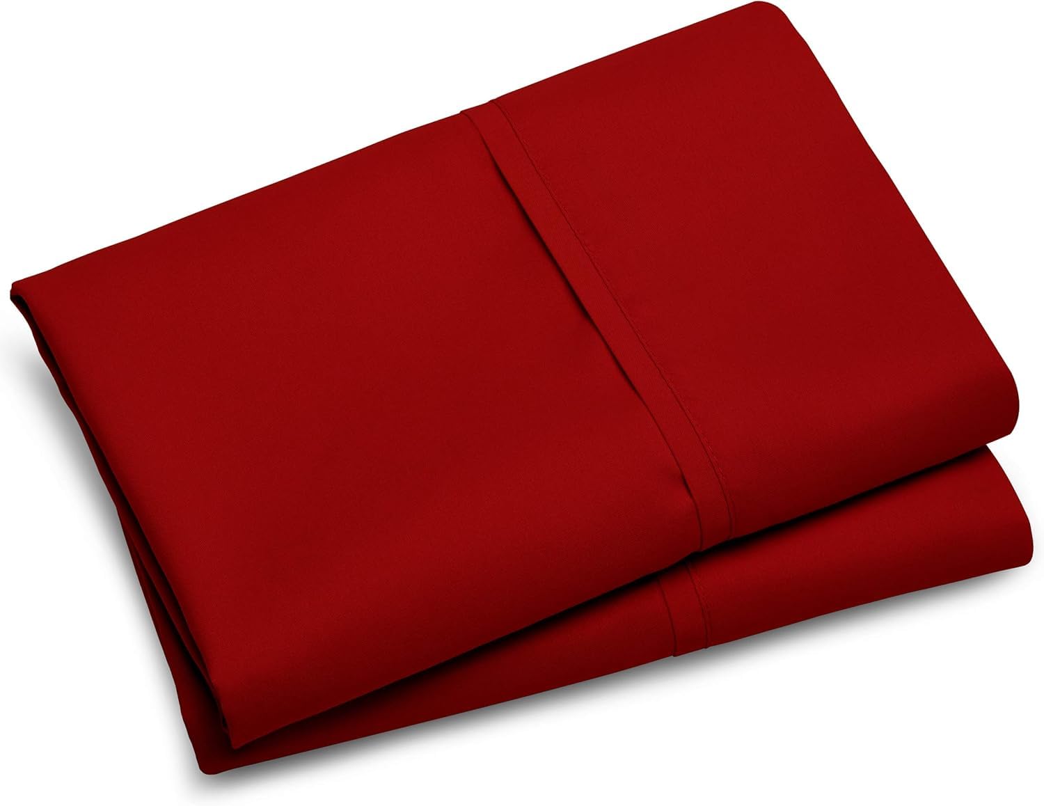 800 Thread Count 100% Cotton King Size Pillowcases (20x40 Inches) - Set of 2 with Envelope Closure, Breathable & Hypoallergenic - Perfect for Bedroom, Hotel, or Guest Room - Red Pillow Covers