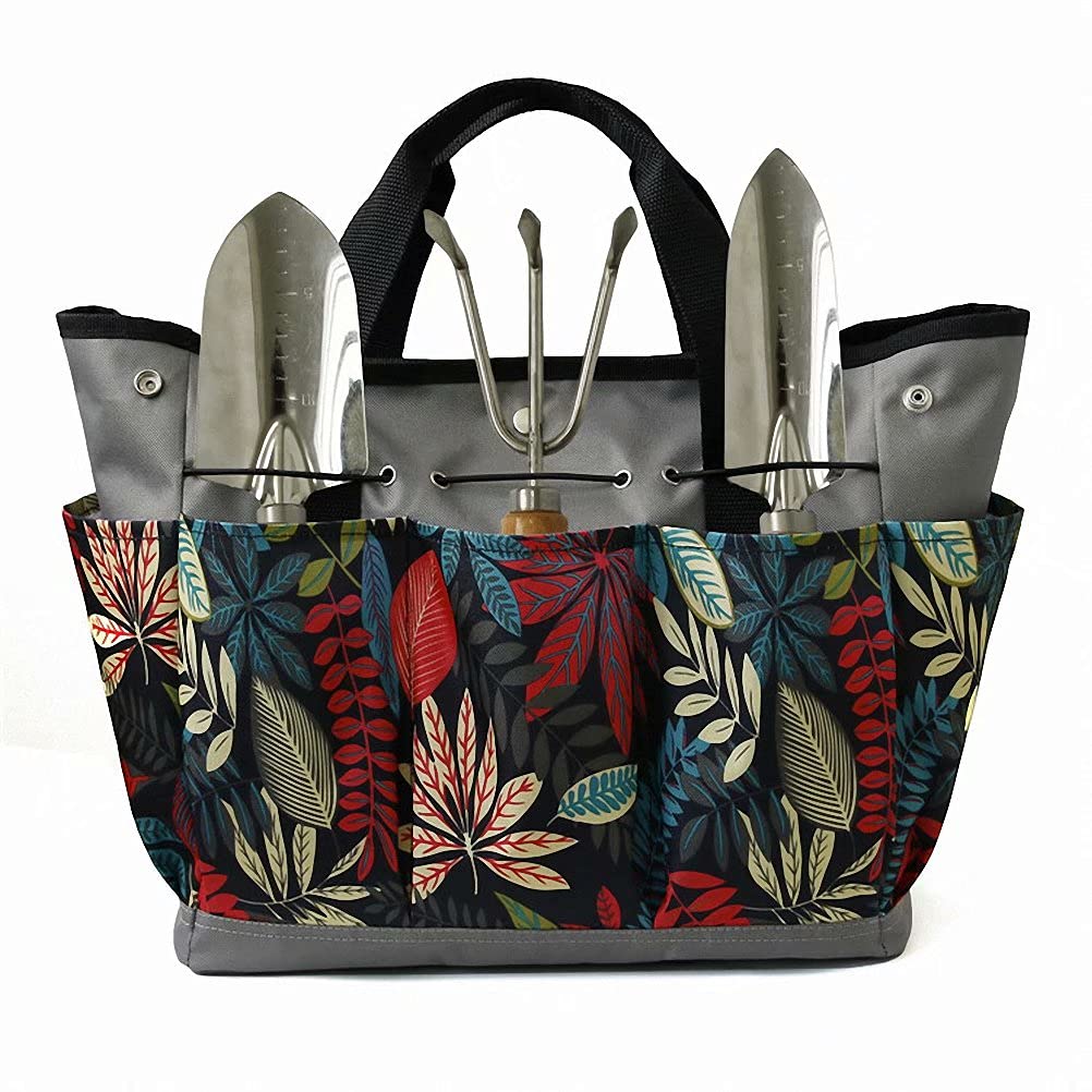 Gardening Tote Bag with Multiple Pockets - Durable Garden Tools Organizer for Outdoor Storage - Perfect for Lawn, Yard & Garden Work (Green Thumb Essential)