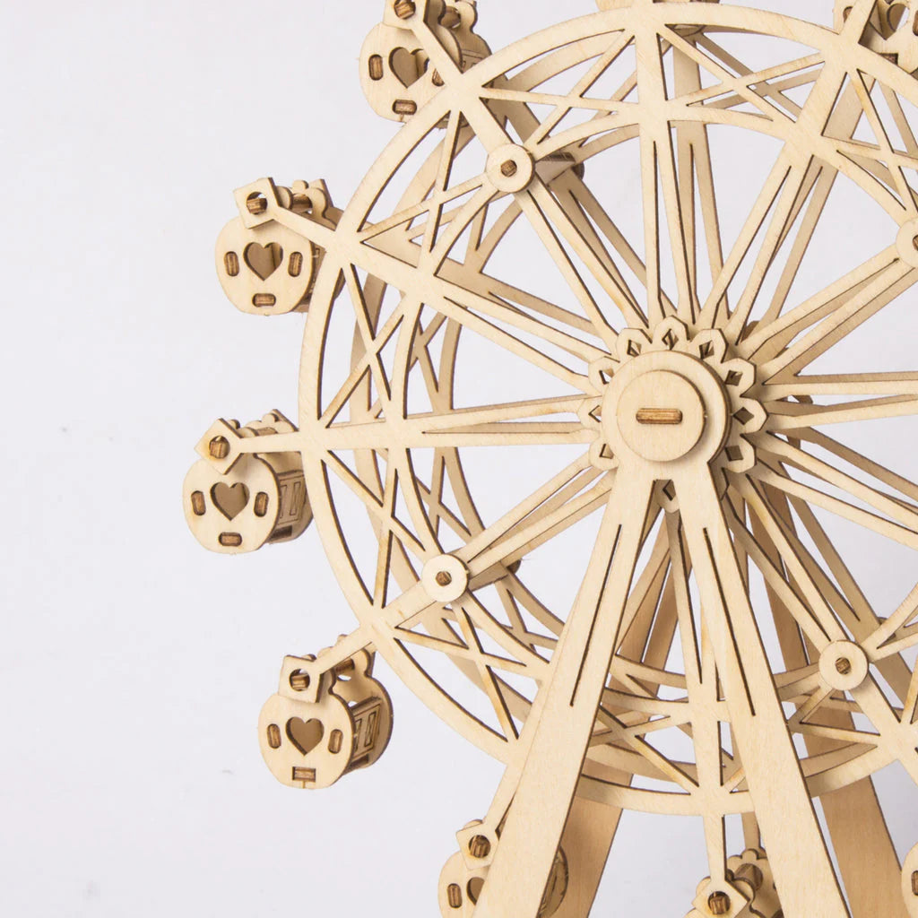 Rolife Ferris Wheel DIY Model Kit - 3D Wooden Puzzle for Adults & Teens - Fun Craft Project for Home Decor, Gifts & Relaxation - Perfect for Birthday, Christmas & Stress Relief Activities
