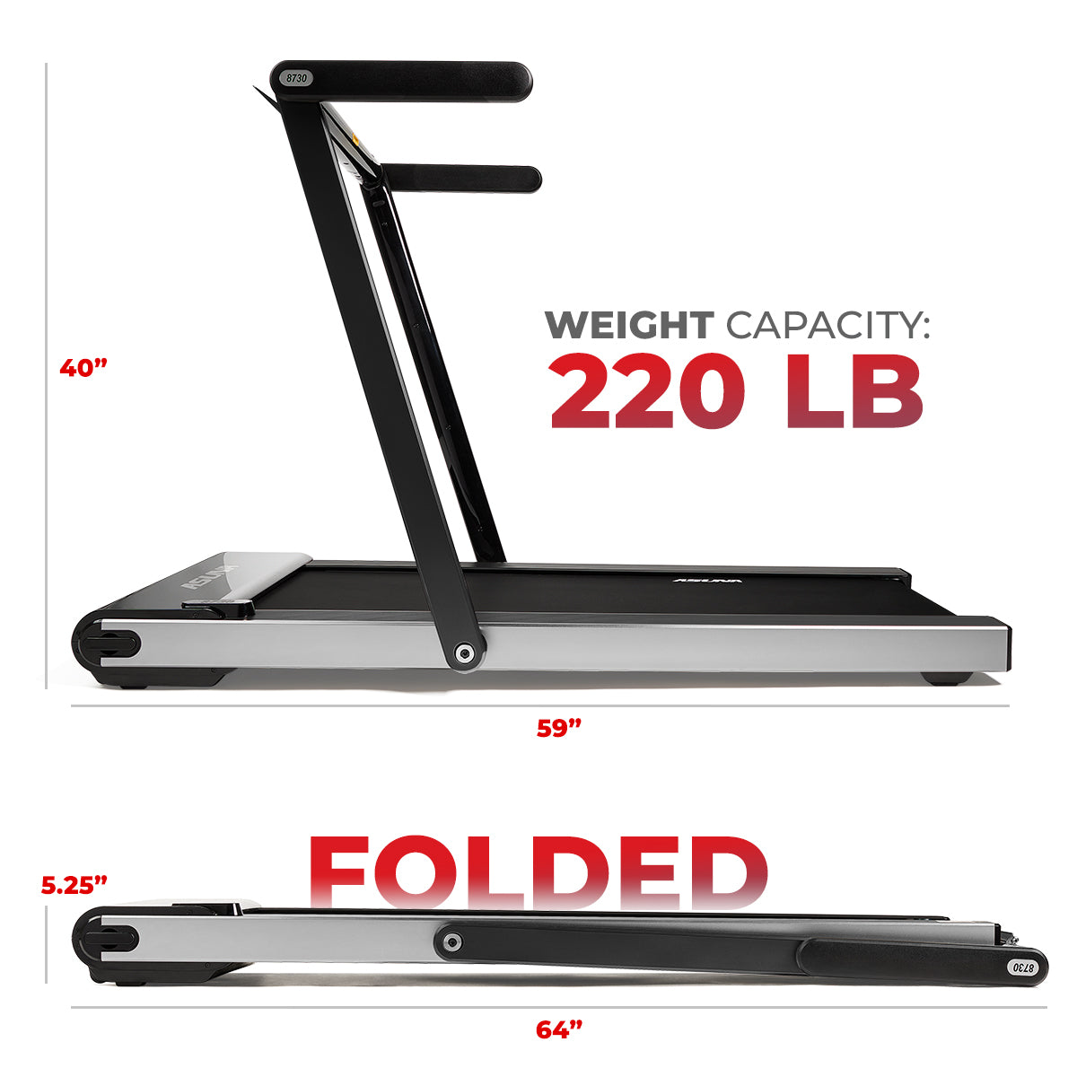 Space Saving Commercial Treadmill - Slim Motorized Asuna Treadmill with Bluetooth Speakers for Home Gym & Small Spaces | Perfect for Cardio Workouts & Apartment Fitness