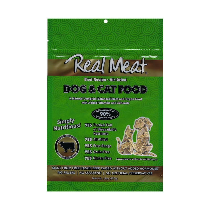 Premium Air-Dried Real Beef Cat & Dog Food - All-Natural, Grain-Free Pet Treats (2 Sizes) - Perfect for Training, Travel & Healthy Snacking