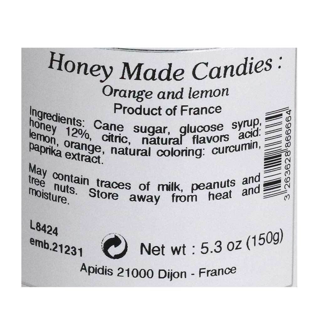 Abeille Diligente Orange Lemon Honey Candy - 150g Natural Sweet Treats for Kids & Adults - Perfect for Snacking, Gifts & Travel