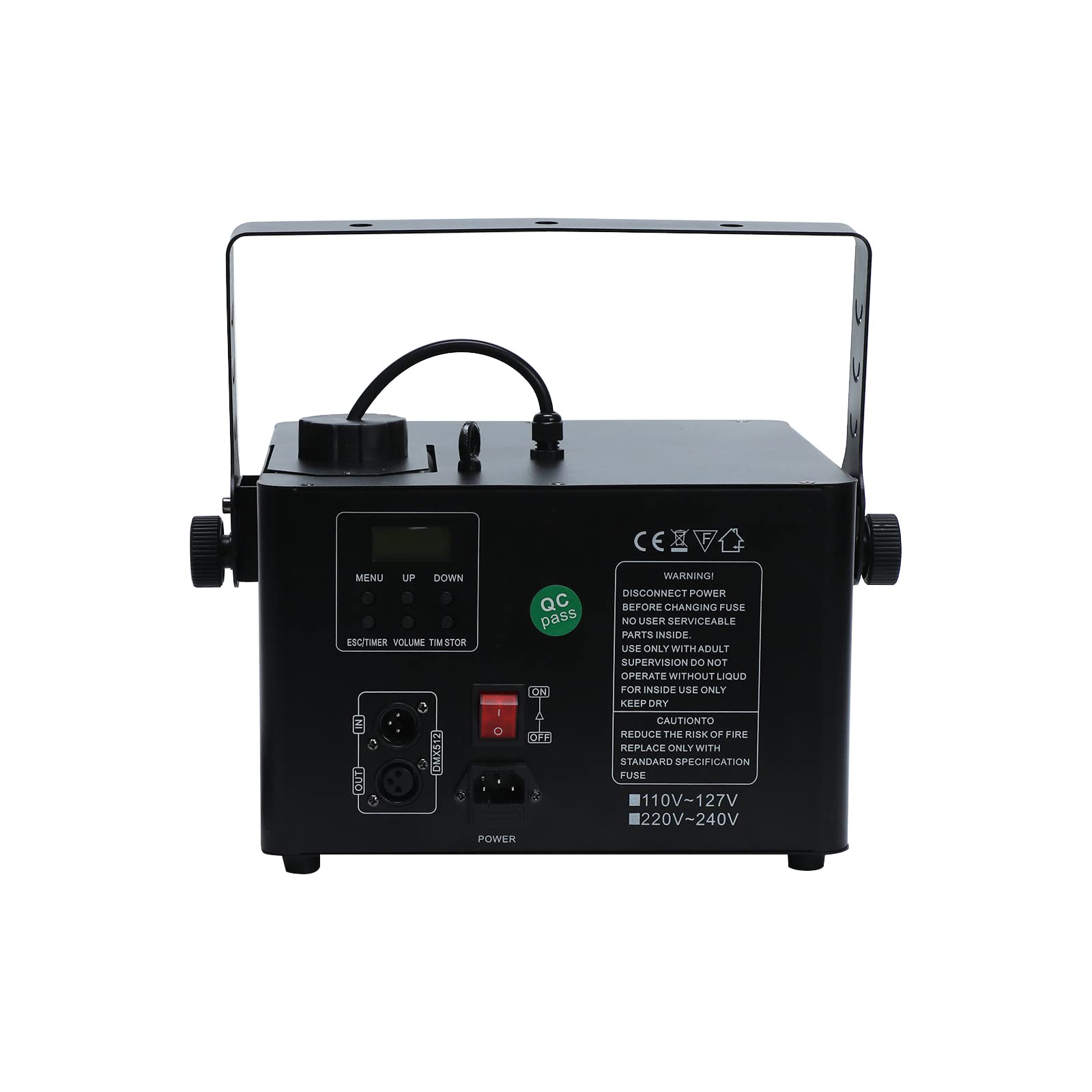 1500W Wireless Fog Machine with DMX Remote Control - Low Lying Haze & Smoke Effect (10,000 cu.ft/min) for DJ, Stage, Party, Wedding, Halloween & Concert Performances | Portable Hazer for Professional Events & Indoor/Outdoor Use