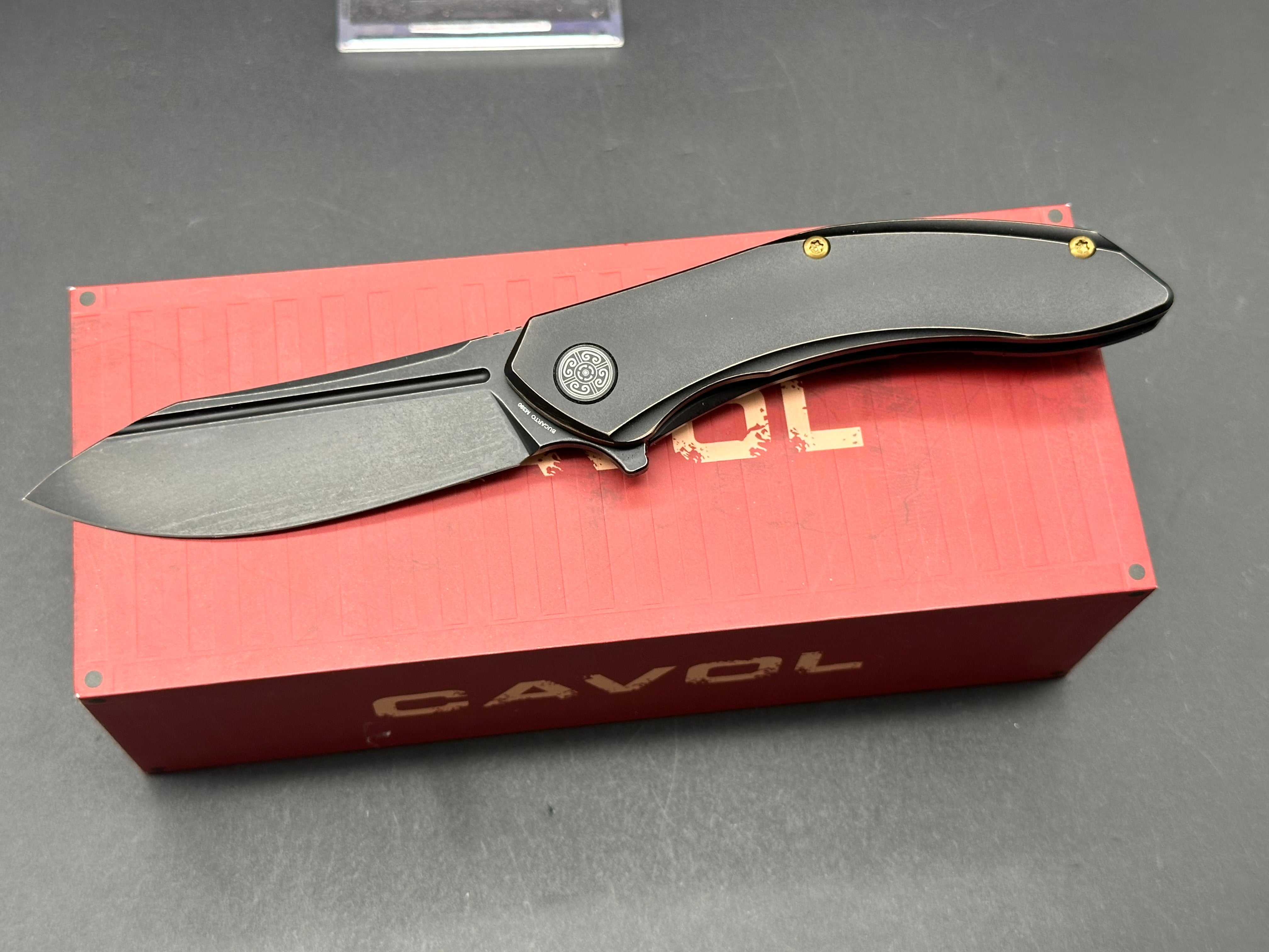 CAVOL KNIFE Bucarto C01 Flipper Knife - EDC Pocket Knife with Razor Sharp Blade, Tactical Folding Knife for Outdoor Camping, Hiking & Survival Gear