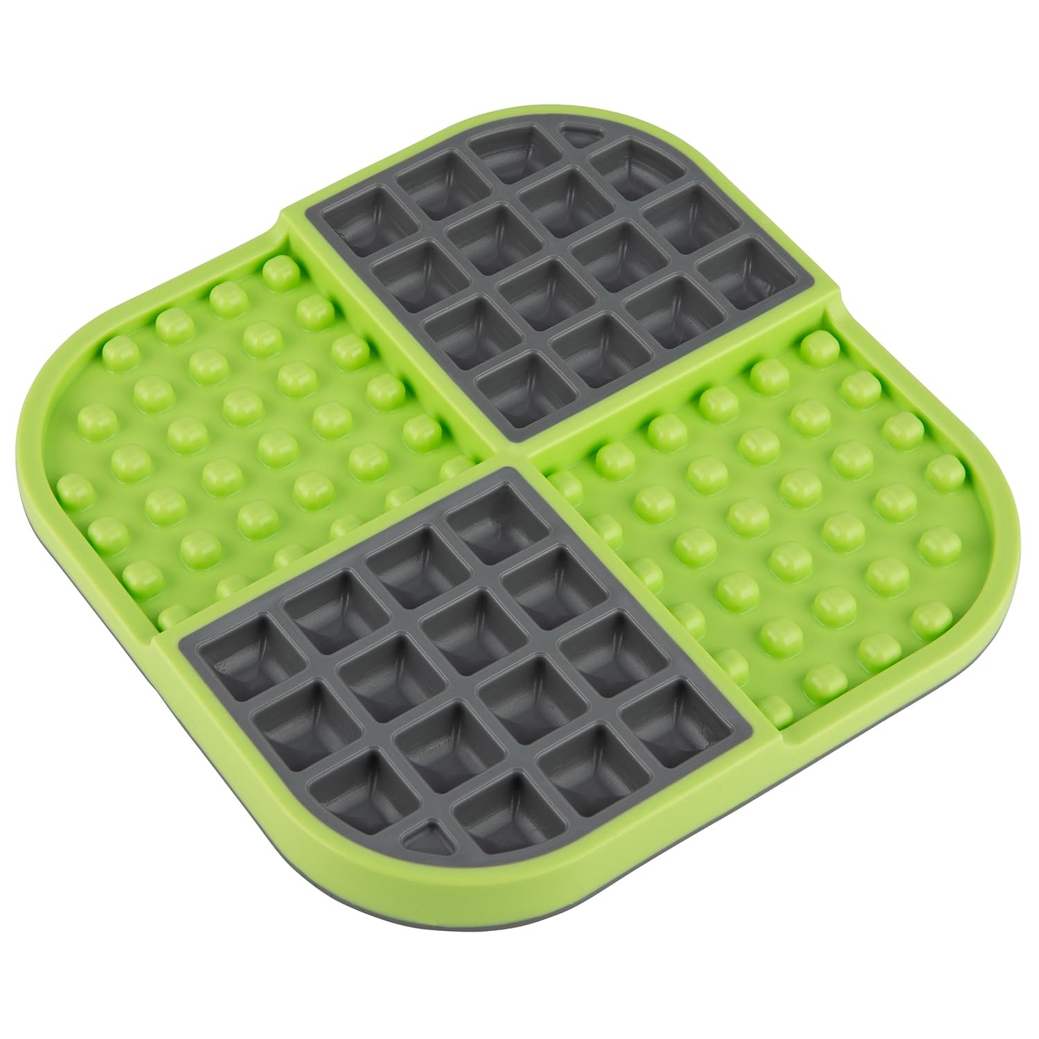 LickiMat Slomo - Slow Feeder Lick Mat for Dogs | Reduces Boredom & Anxiety | Perfect for Food, Treats, Yogurt, Peanut Butter | Fun Alternative to Slow Feed Dog Bowls | Green | Great for Mealtime, Training, and Grooming Sessions