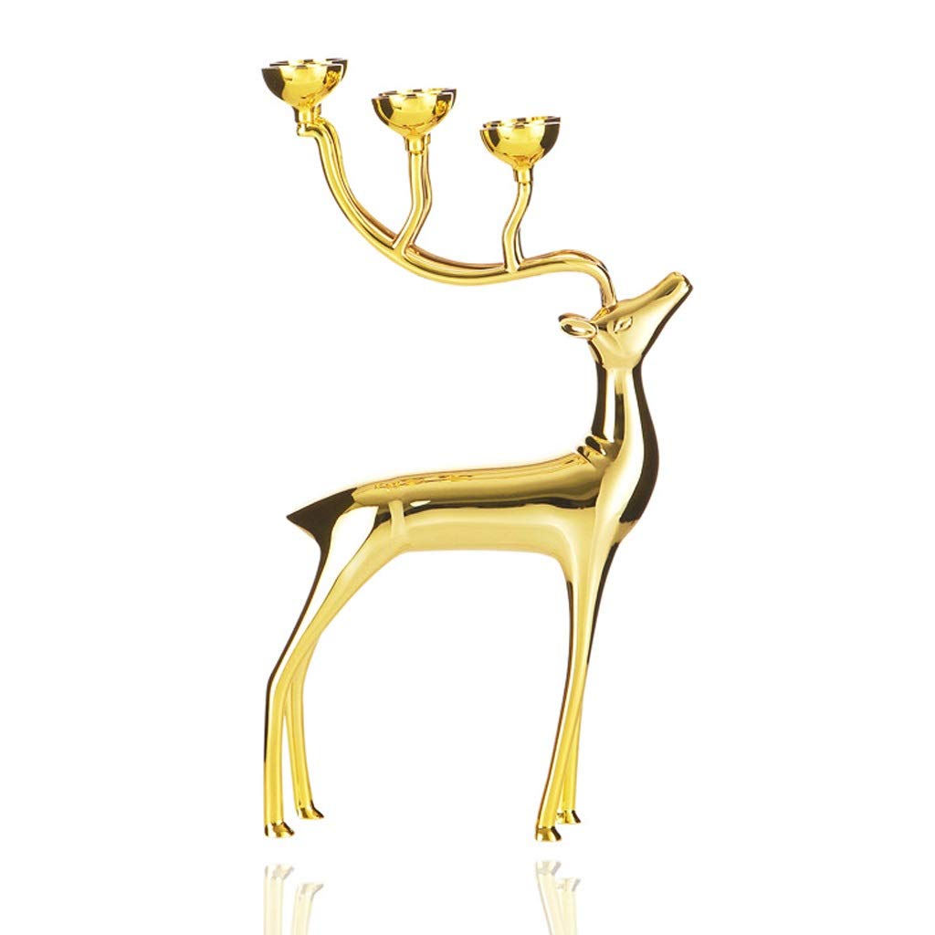 Gold Candle Holders for LED & Columnar Candles - Wedding & Home Decor
