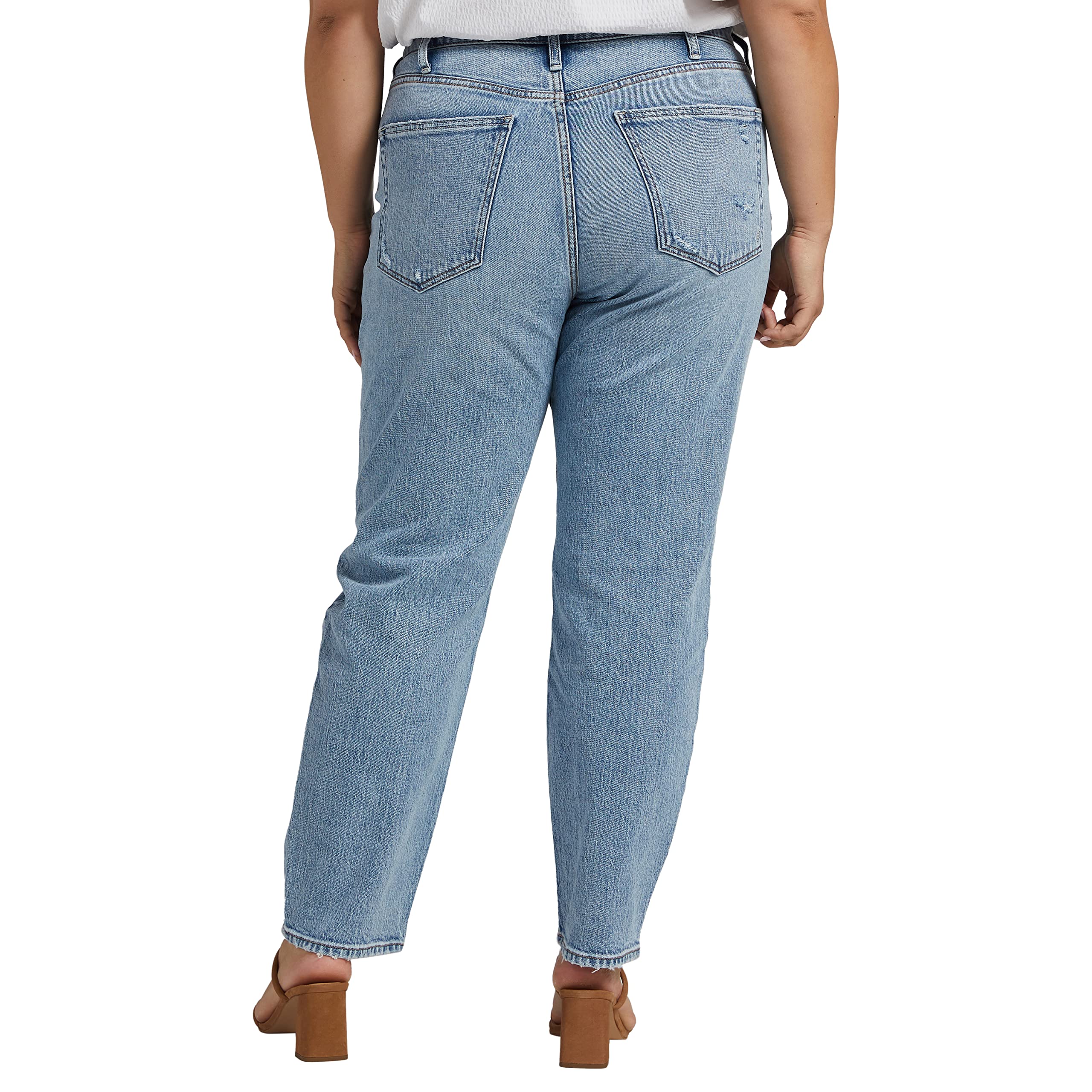 Silver Jeans Co. Women's Plus Size High Rise Straight Leg Jeans - Comfortable & Stylish Denim Pants for Casual Wear, Work & Everyday Outfits