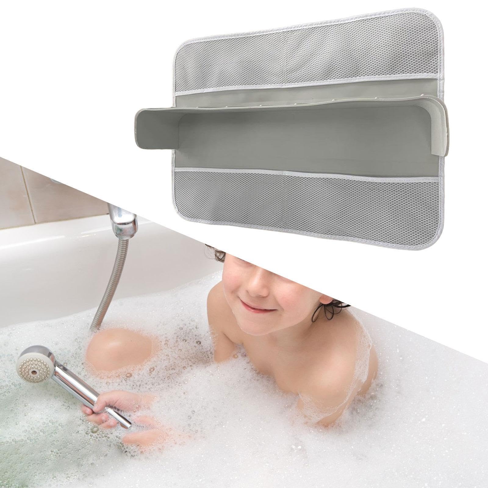Ioensy Bathtub Shelf - Splash Guard & Toy Organizer Tray for Kids Bath Time | Non-Slip Bathroom Storage for Toddlers | Perfect for Bubble Baths, Shower Play & Bath Toy Organization