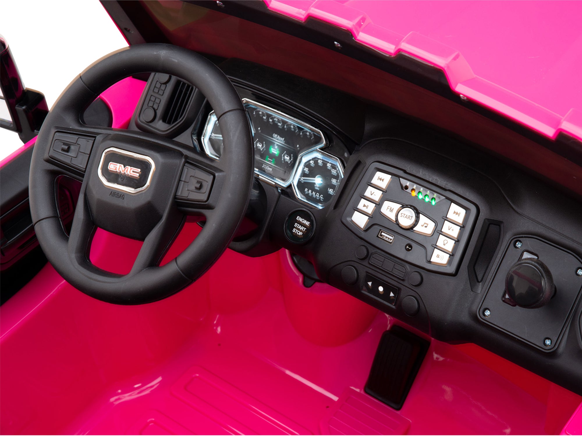 12V GMC Sierra Denali Kids Electric Ride-On Truck with Parent Remote Control - Pink Battery-Powered Car for Boys & Girls - Outdoor Play, Birthday Gifts, Backyard Fun