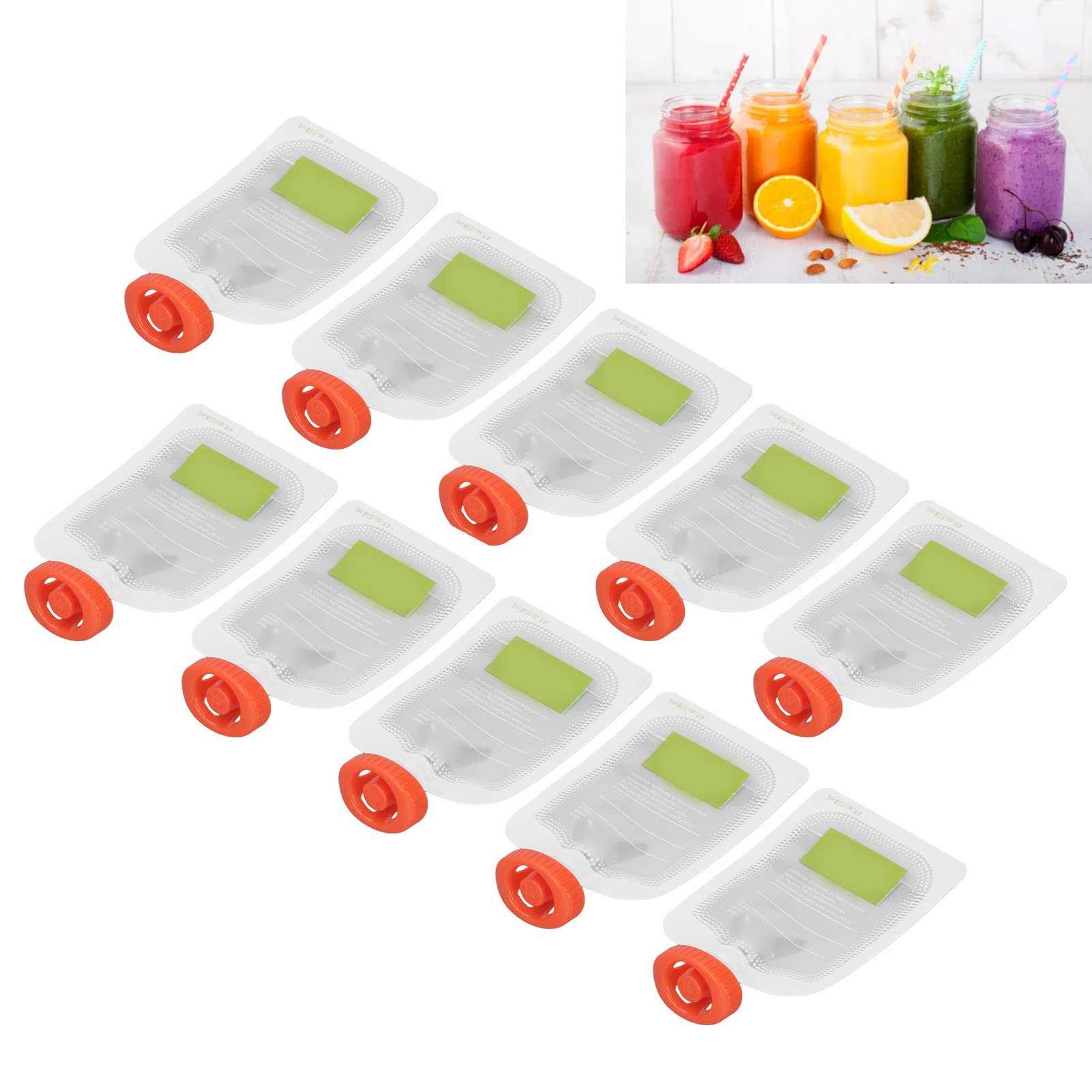 Organic Baby Food Pouches - Reusable Squeeze Pouch for Homemade Fruit Puree & Baby Food Storage | BPA-Free, Leak-Proof Snack Bags for Infants & Toddlers | Perfect for On-the-Go Feeding, Daycare & Travel Snacks
