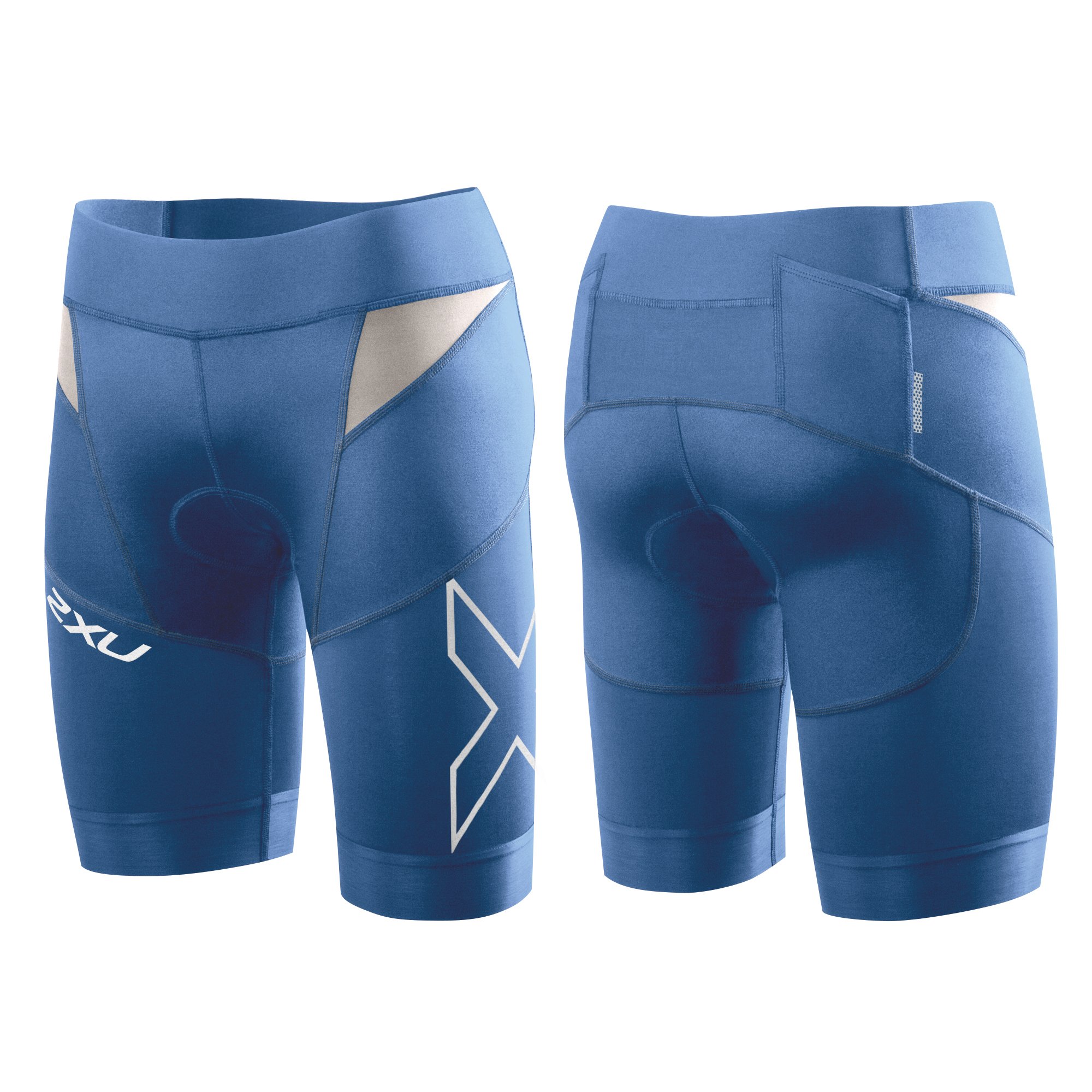 2XU Women's Elite Compression Tri Shorts - High Performance Triathlon Shorts for Cycling, Running & Swimming - Moisture Wicking & Muscle Support for Female Athletes