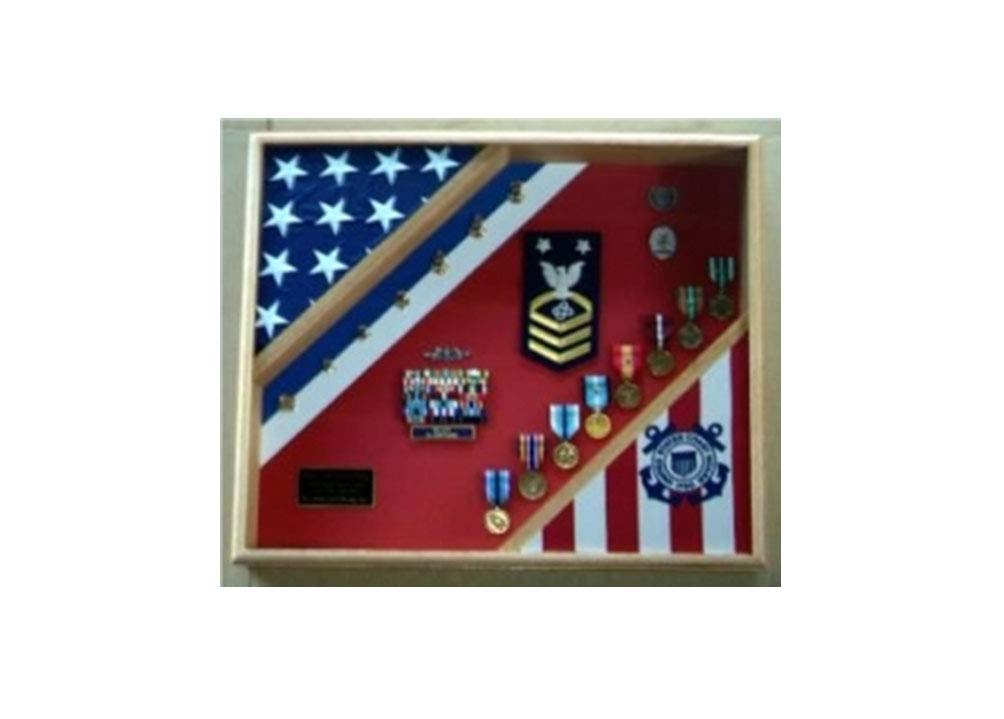 US Coast Guard Gifts & USCG Shadow Box Display Case - Perfect for Veterans Day, Retirement & Military Home Decor