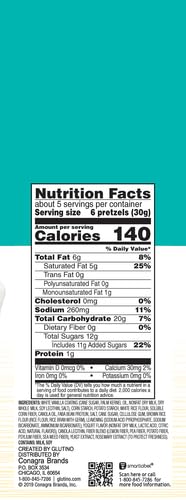 Glutino Gluten Free Yogurt Covered Pretzels Snacks - 5.5 oz Pack - Dairy Free, Vegan Friendly - Perfect for School Lunches, Movie Nights & Healthy Snacking