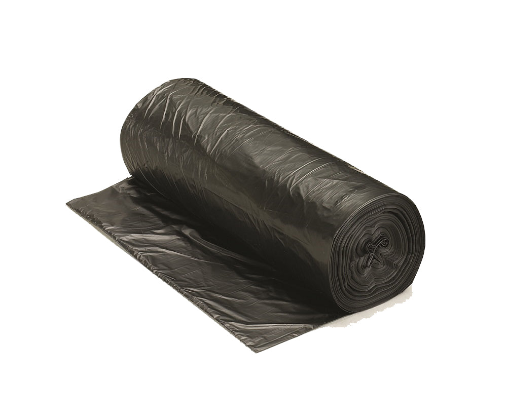 High-Density Black Trash Can Liners Rolls - Heavy-Duty Garbage Bags for Kitchen, Office & Outdoor Use