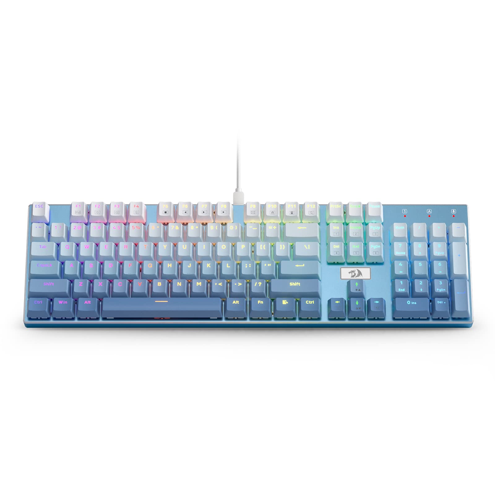Redragon K556 SE RGB Backlit Wired Mechanical Gaming Keyboard - Aluminum Frame, Hot-Swappable Linear Red Switches, 104 Key Anti-Ghosting - Perfect for PC Gaming, Typing & Office Work