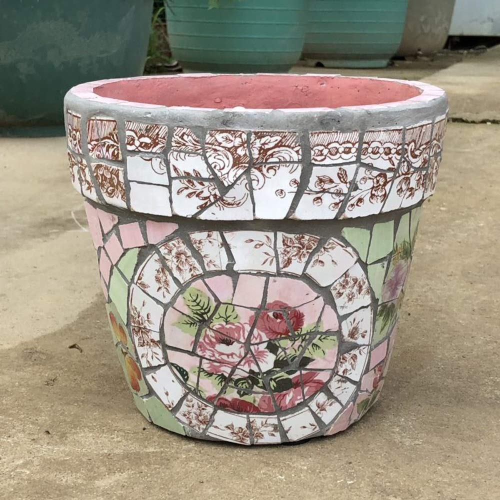 Creative Ceramic Mosaic Flower Pots - Hand-Painted Luxury Succulent Planters for Small Plants, Colorful Outdoor Garden Decor for Balcony, Courtyard & Home Décor - Perfect for Succulents, Herbs & Indoor Greenery