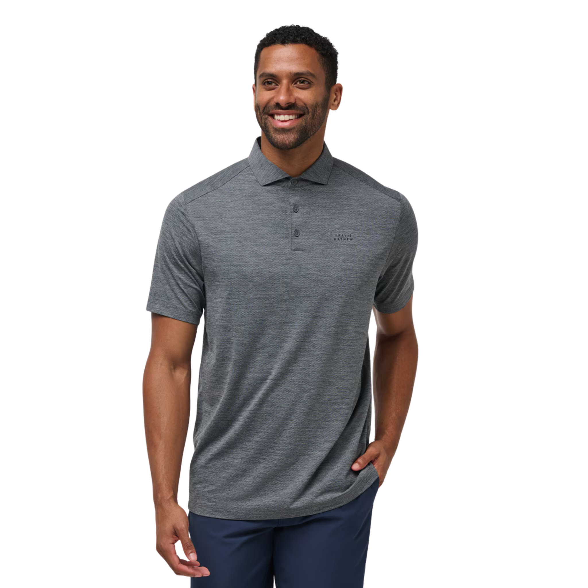 TravisMathew The Heater Pro Men's Performance Polo Shirt - Moisture Wicking, UV Protection & Breathable Fabric for Golf, Tennis & Casual Wear
