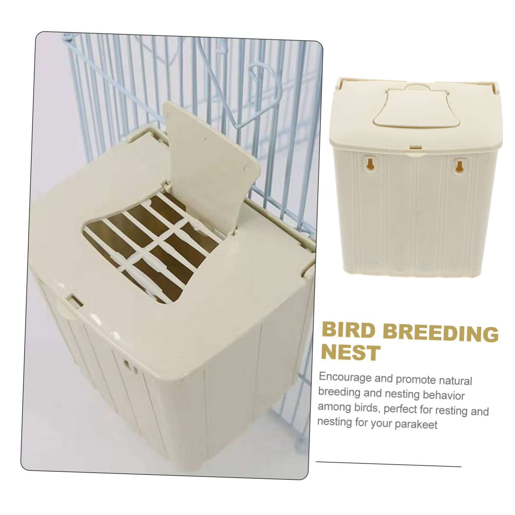 TEHAUX Plastic Bird Breeding Box - 13x10x13cm Cockatiel Nesting Box for Lovebirds & Parrotlets | Mountable Bird Cage Accessory for Breeding, Hatching & Mating | Perfect for Aviaries, Pet Birds & Wildlife Conservation
