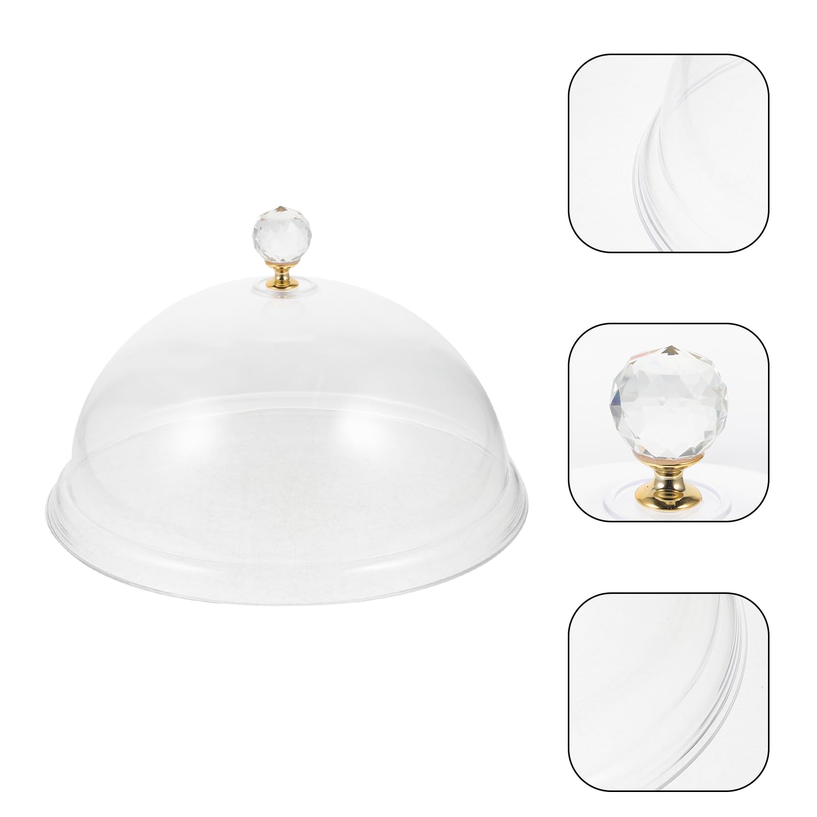 Acrylic Cake Dome Cover - Clear Round Plastic Food Cloche for Cake Stand, Cheese Display & Serving Platter | Perfect for Dessert Presentation, Bakery Showcase & Party Buffet