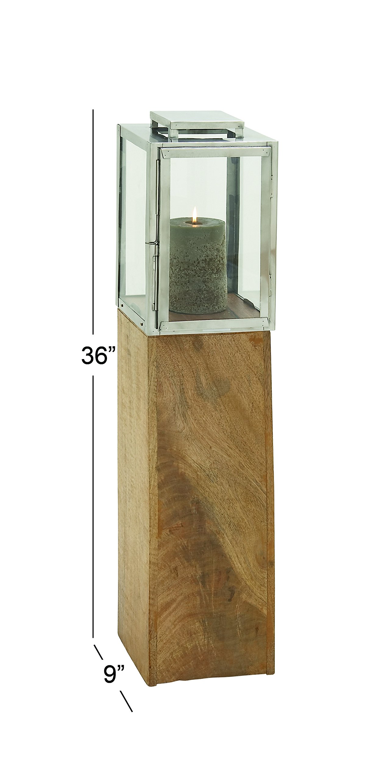 Handmade Mango Wood Candle Lantern - 9