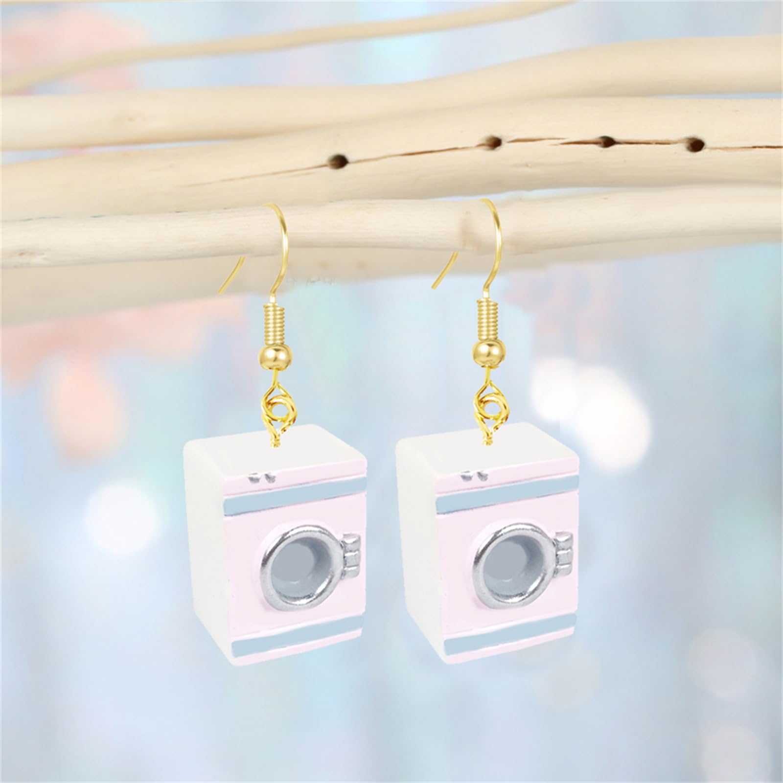 Funny and Unique Acrylic Earrings for Women - Toilet, Bathtub, Drinking Fountain, Washing Machine & Geometric Furniture Dangle Drop Jewelry - Perfect for Parties, Gifts and Everyday Fashion Accessories
