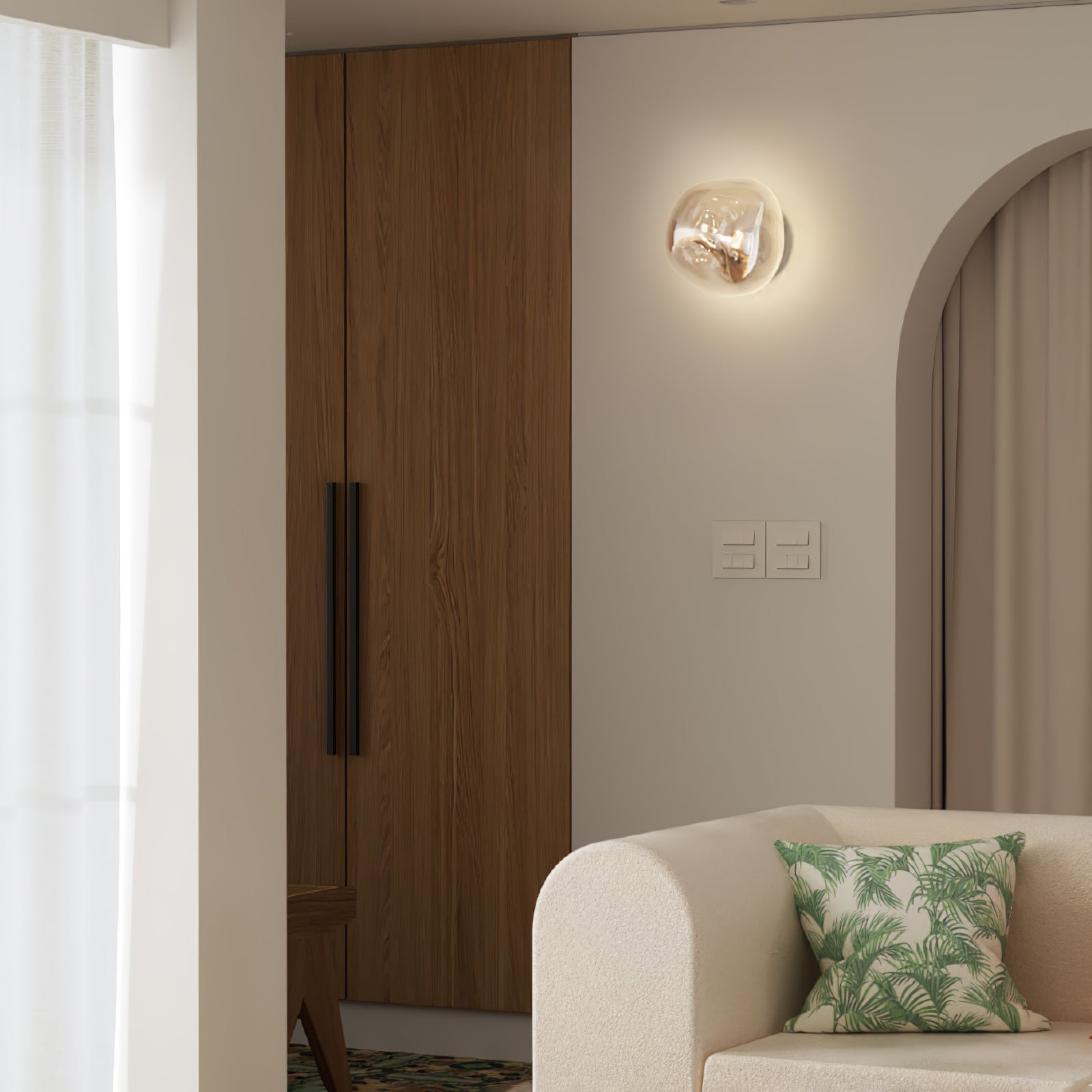 Lava Plug-in Wall Lamp - Modern LED Night Light for Bedroom, Nursery, Hallway - Soft Ambient Lighting for Kids & Adults