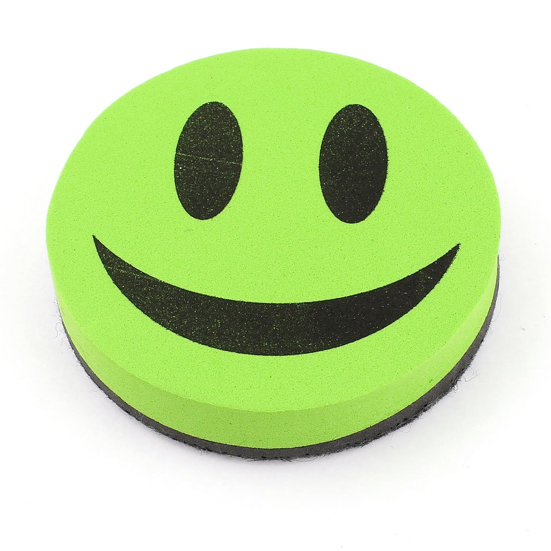 Uxcell Magnetic Smile Face Whiteboard Eraser - Green & Black Dry Erase Board Cleaner for Classroom, Office & Home Use