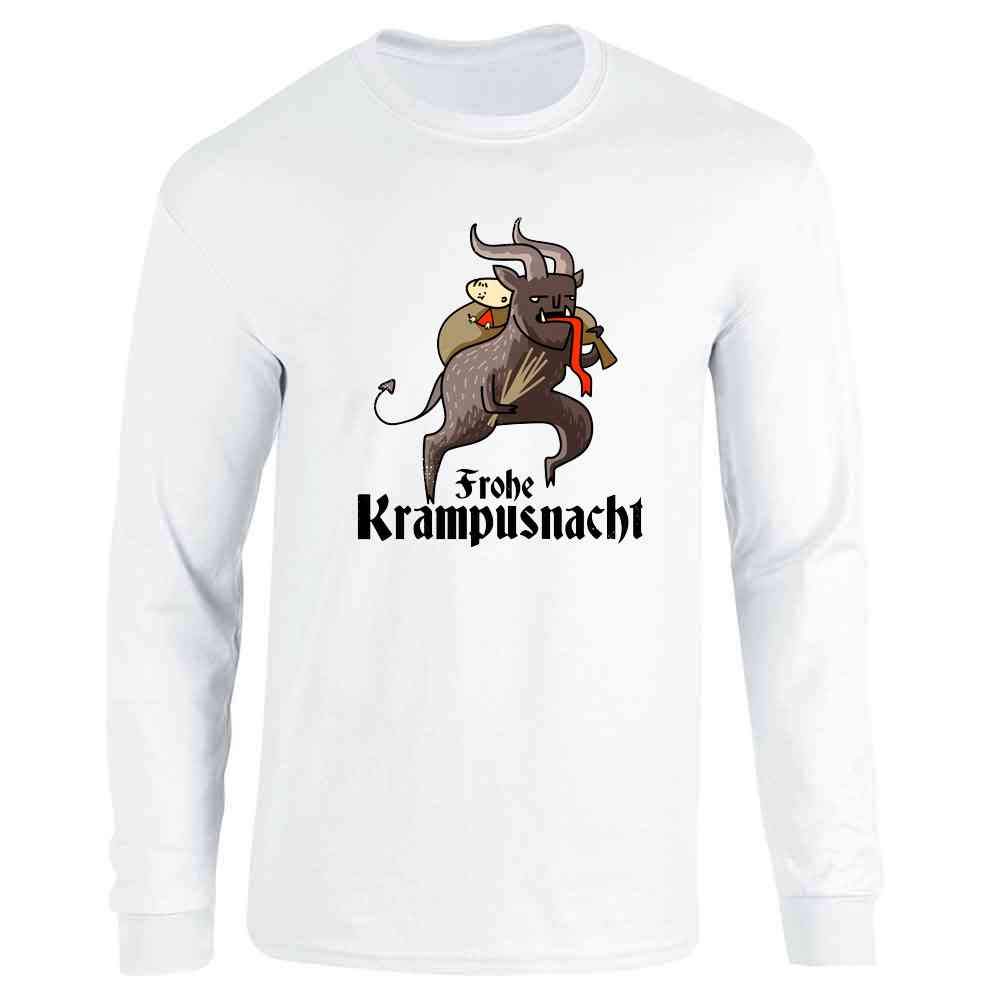 Funny Krampus Christmas Long Sleeve T-Shirt - Pop Threads Krampusnacht Holiday Humor Tee - Perfect for Ugly Sweater Parties & Festive Gift Giving