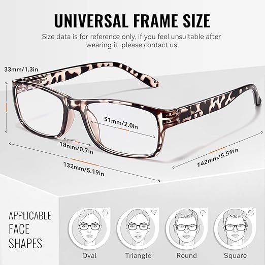 Gaoye Blue Light Blocking Reading Glasses for Men & Women - Computer Glasses with Anti-UV Protection - Perfect for Office Work, Gaming & Screen Time