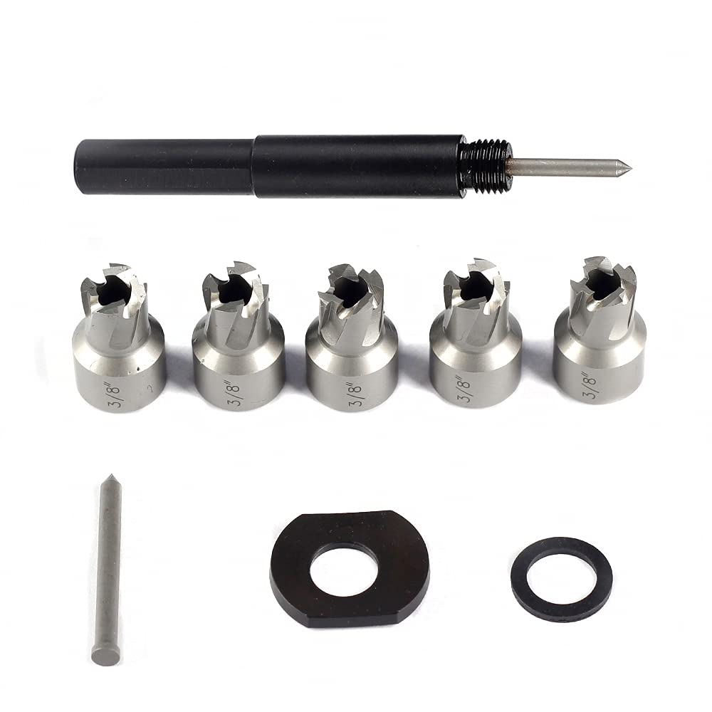 JESTUOUS 5-Pack 3/8 Inch HSS Spot Weld Cutter Set - High Speed Steel Welding Metal Sheet Hole Drilling Bits for Power Hand Drill Tools | Perfect for Auto Body Repair, Metal Fabrication & DIY Projects