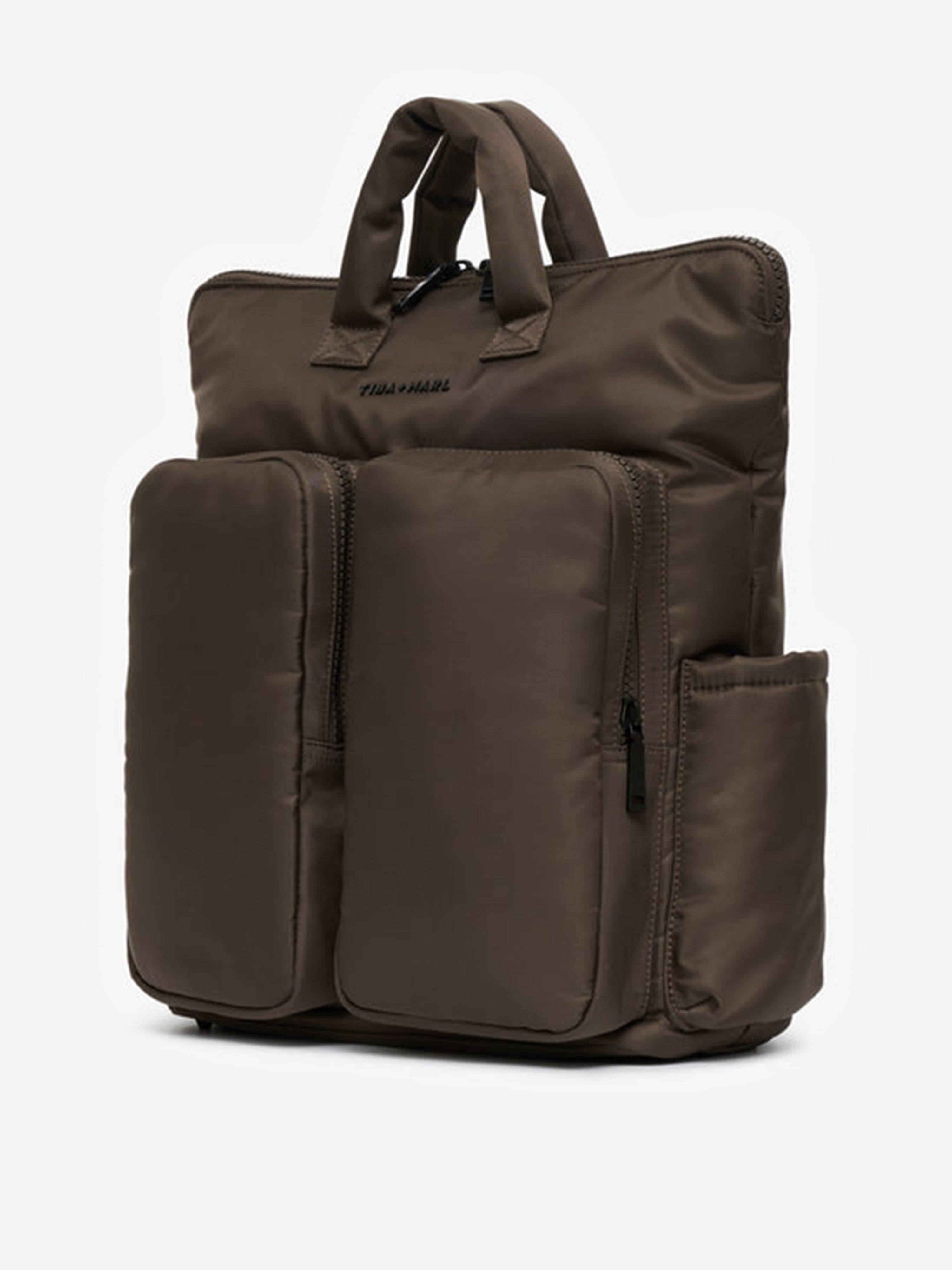 Baby Ozzy Changing Tote & Backpack - Brown Diaper Bag (34cm) for Newborns & Toddlers | Perfect for Travel, Daycare & On-the-Go Parents
