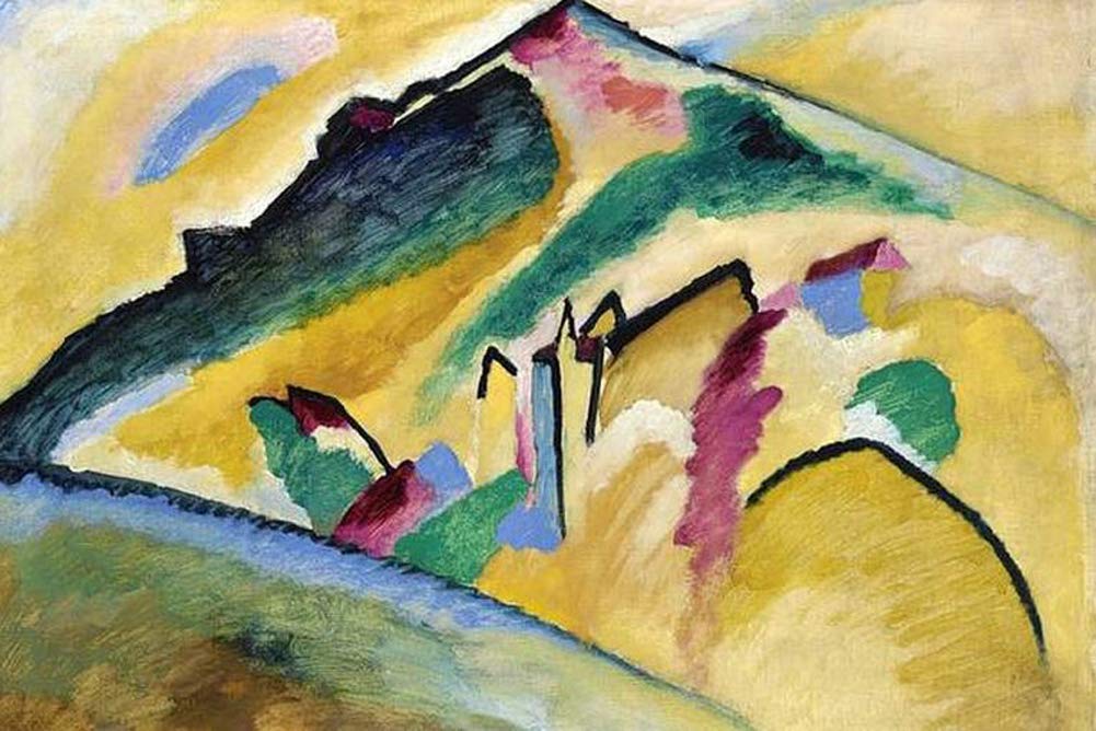 ZENDA Wassily Kandinsky Abstract Wall Art - Autumn Landscape Wrapped Canvas Print for Home Decor | Ready to Hang | Perfect for Bedroom, Living Room & Office