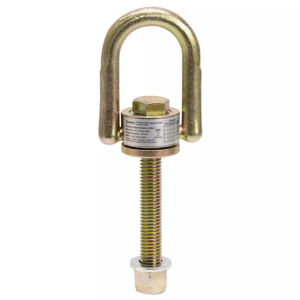 5K Swivel Steel Anchor & Bolt - Heavy Duty Fastener for Construction, Marine, and DIY Projects - Secure Mounting for Walls, Decks, and Boats