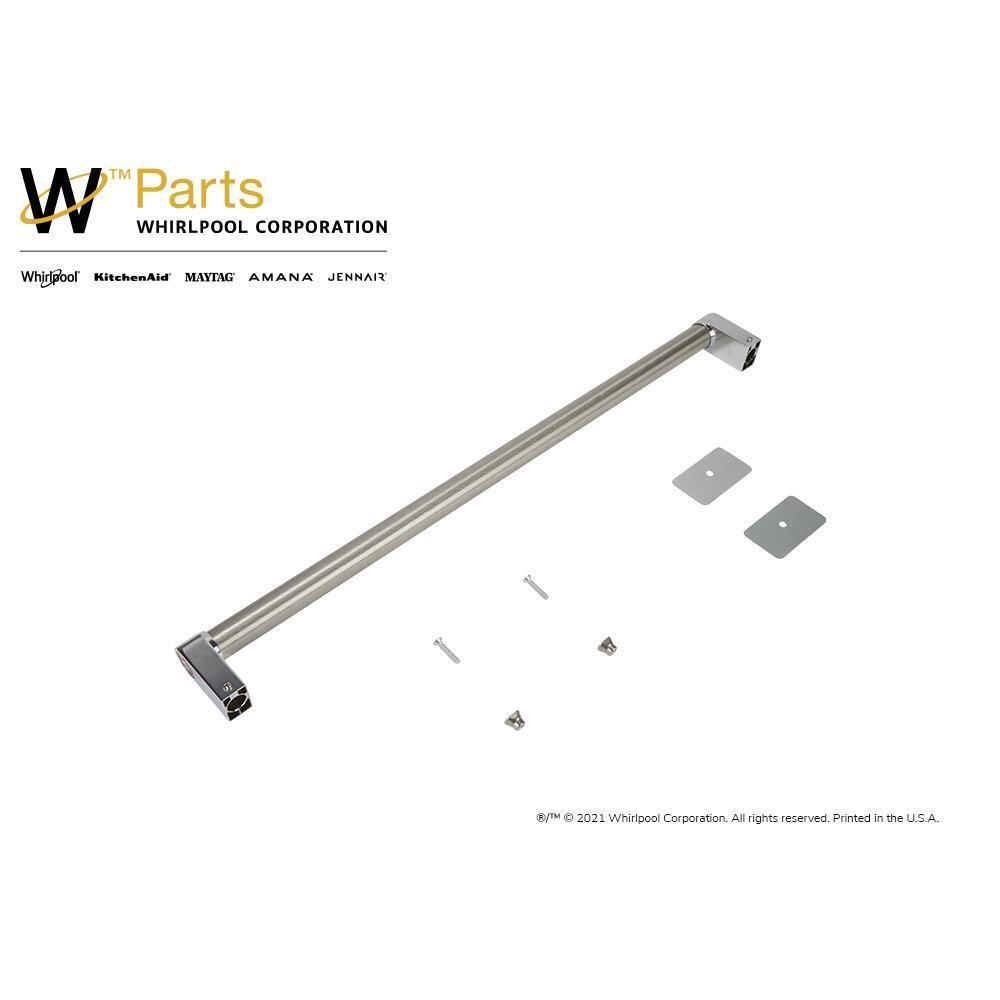 Amana W11247090 Refrigerator Handle Kit with Two Red Medallions - Replacement Part for Panel Ready Undercounter Refrigerators | Perfect for Kitchen Remodeling & Appliance Repair