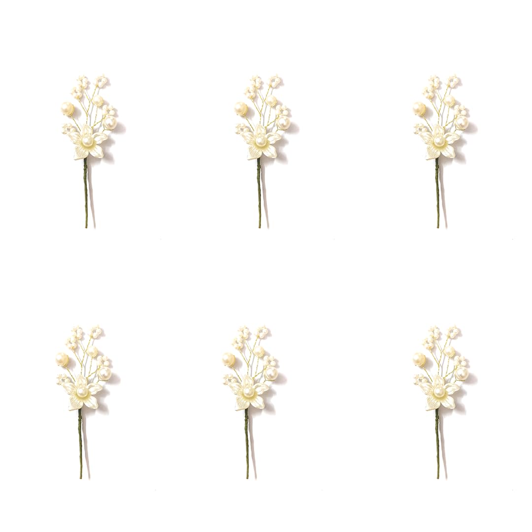Floral Pearl Hair Clip for Women & Girls - Elegant Hair Accessories with Pearl Design | Perfect for Weddings, Parties & Everyday Wear